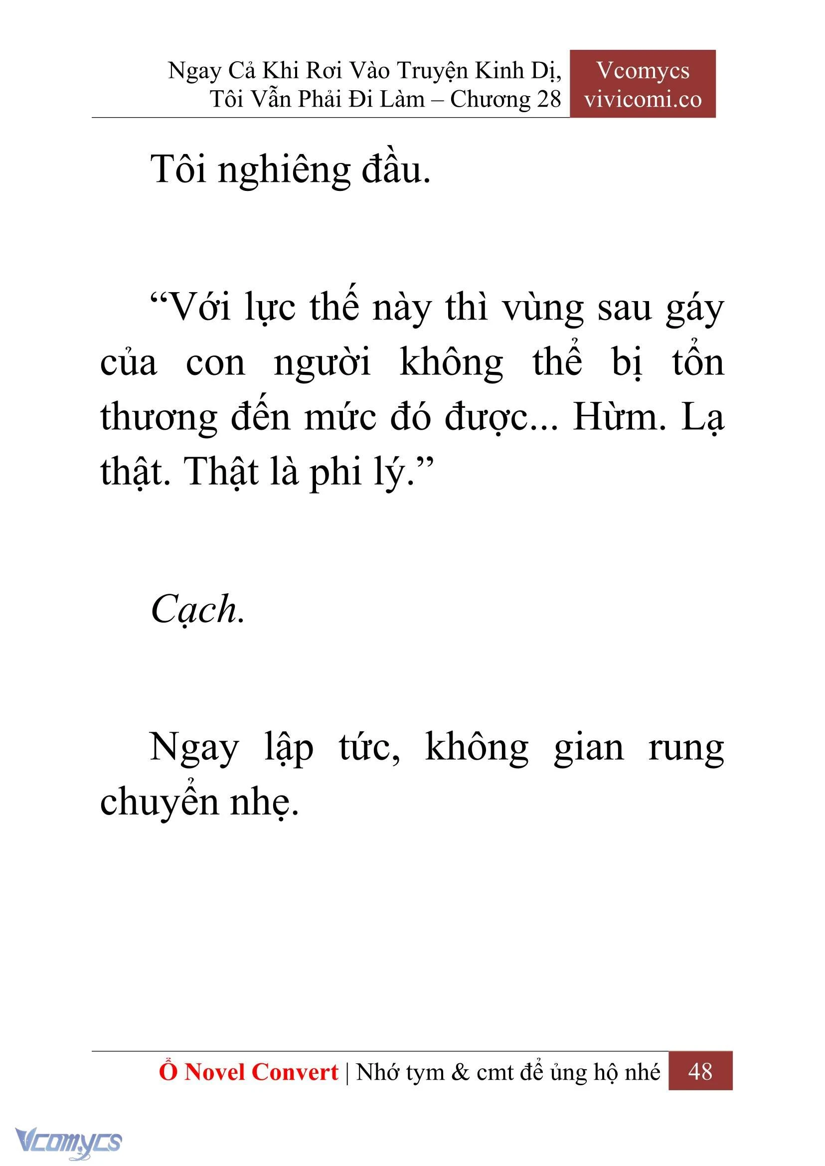 [Novel] Ngay Cả Khi Rơi Vào Truyện Kinh Dị, Tôi Vẫn Phải Đi Làm Chapter  28 - 50