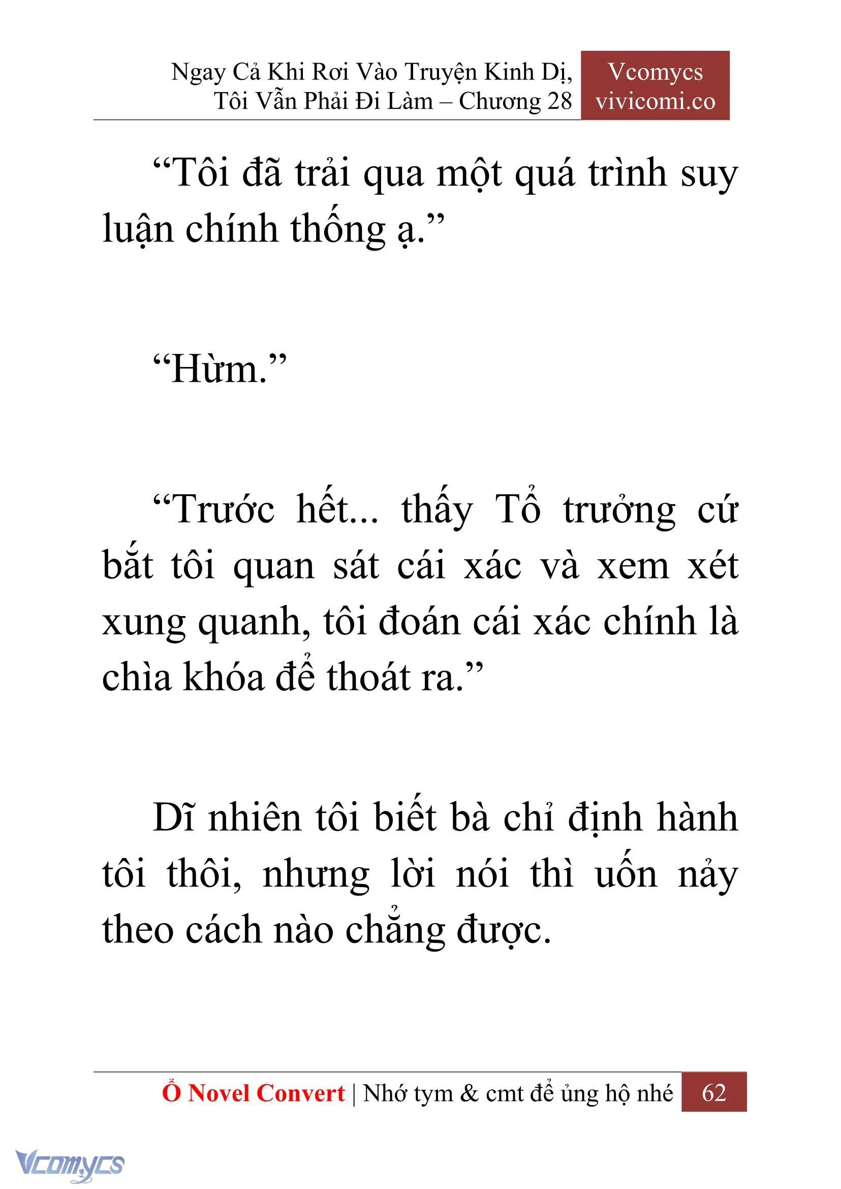 [Novel] Ngay Cả Khi Rơi Vào Truyện Kinh Dị, Tôi Vẫn Phải Đi Làm Chapter  28 - 64