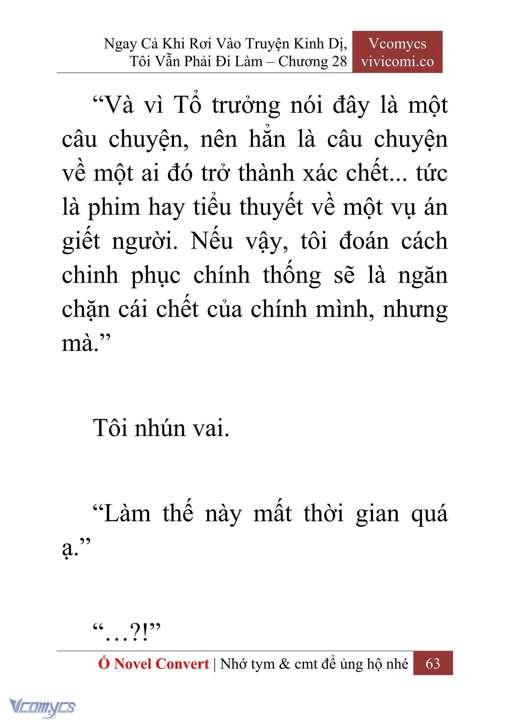 [Novel] Ngay Cả Khi Rơi Vào Truyện Kinh Dị, Tôi Vẫn Phải Đi Làm Chapter  28 - 65