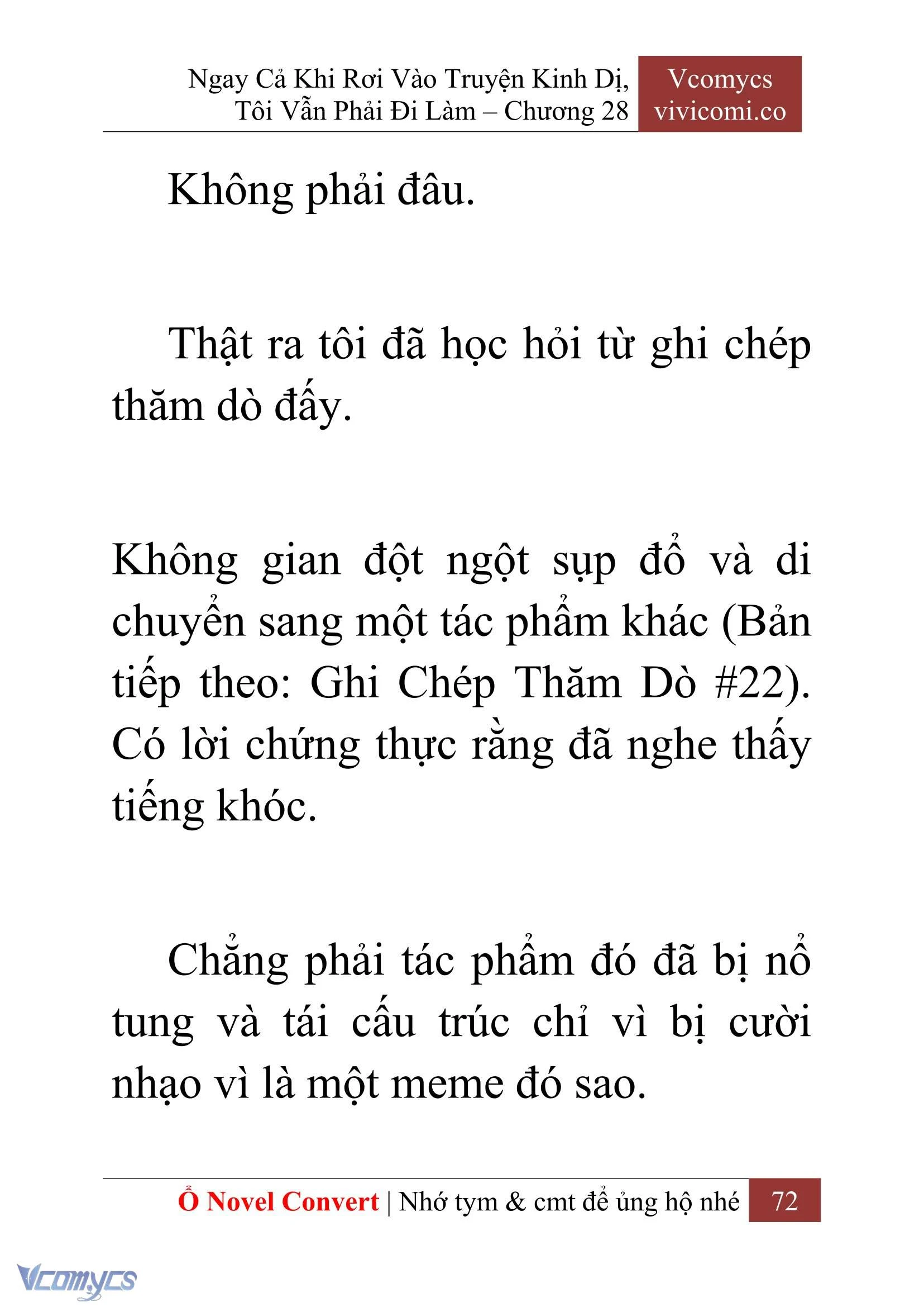 [Novel] Ngay Cả Khi Rơi Vào Truyện Kinh Dị, Tôi Vẫn Phải Đi Làm Chapter  28 - 74