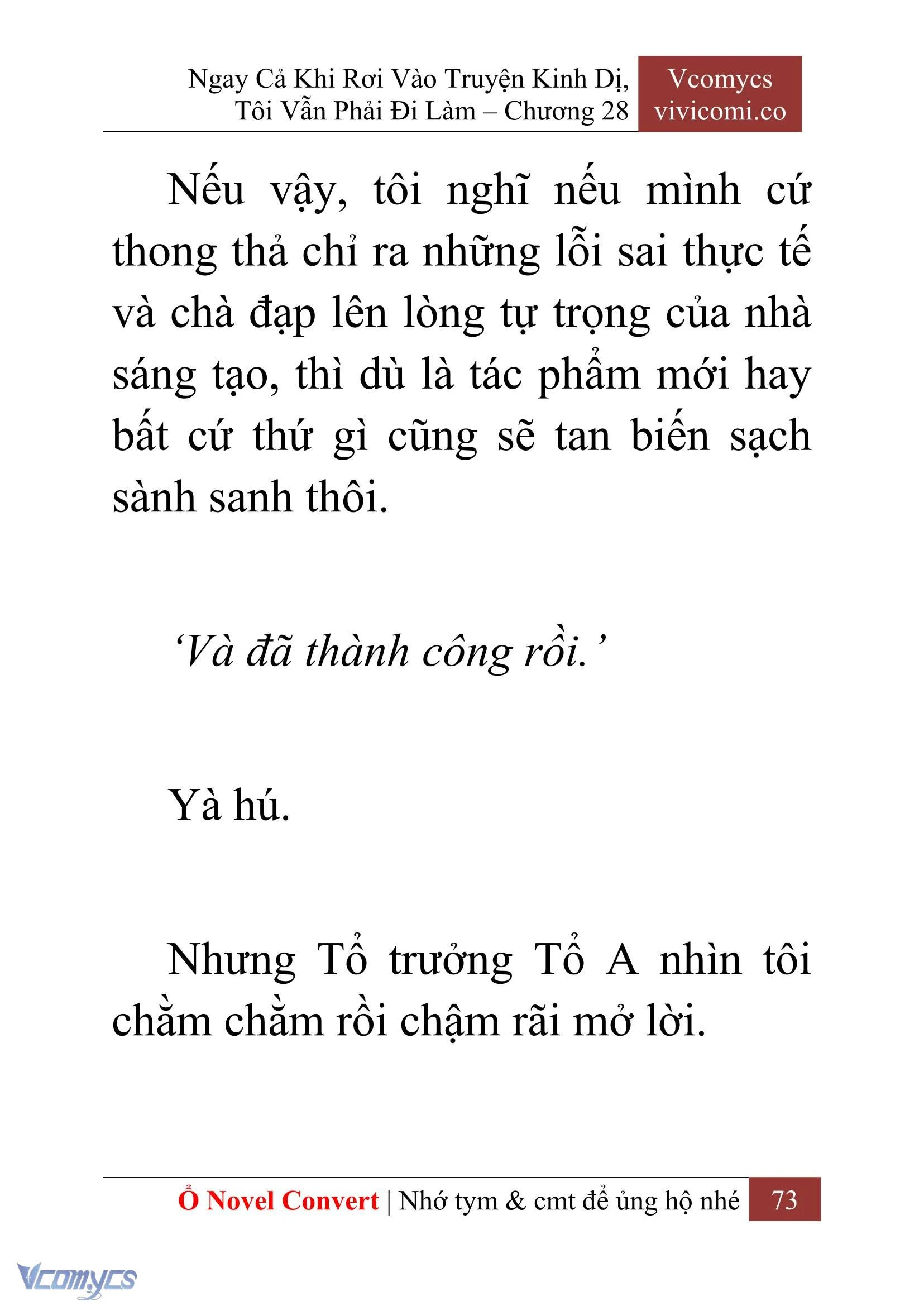 [Novel] Ngay Cả Khi Rơi Vào Truyện Kinh Dị, Tôi Vẫn Phải Đi Làm Chapter  28 - 75