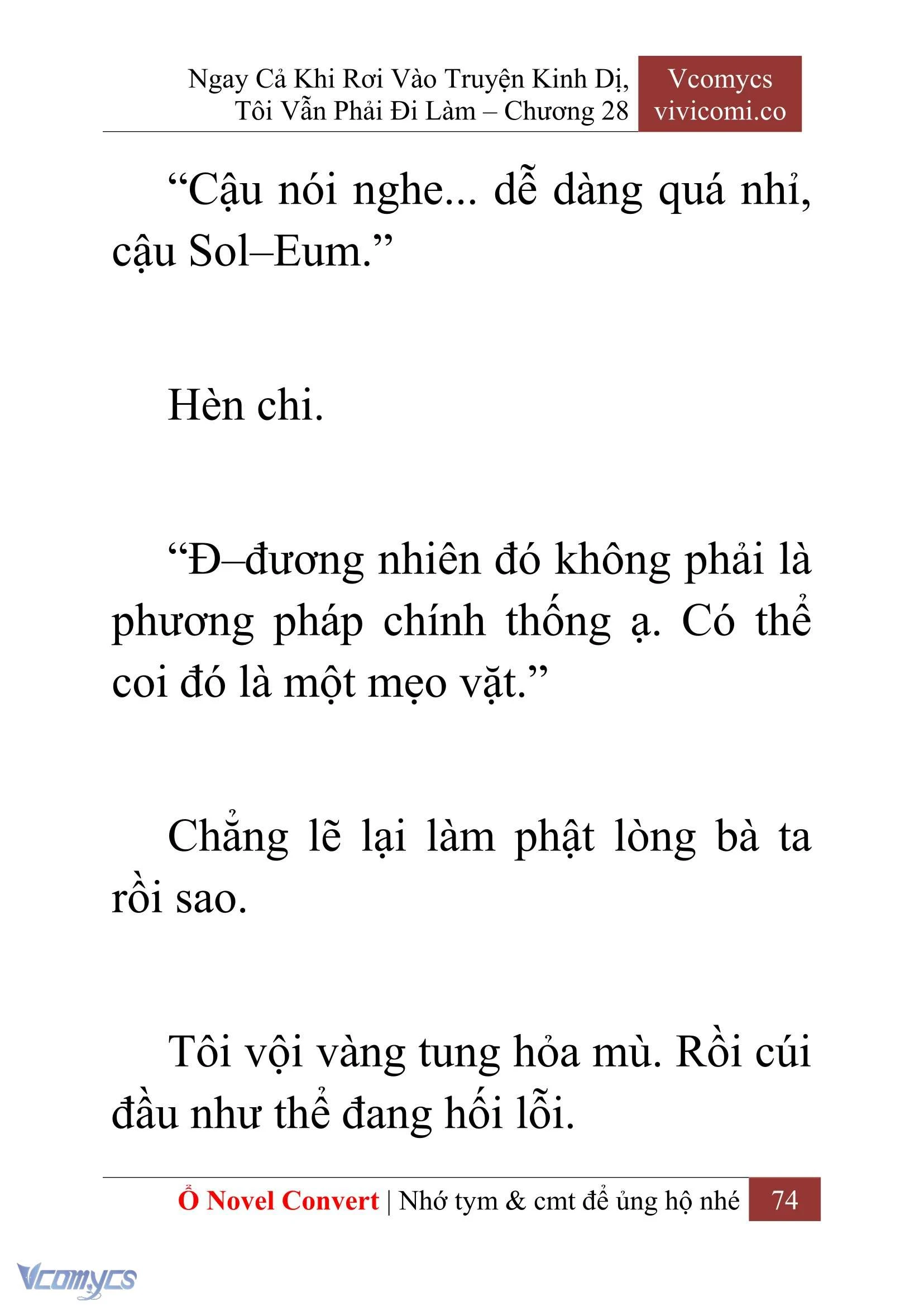 [Novel] Ngay Cả Khi Rơi Vào Truyện Kinh Dị, Tôi Vẫn Phải Đi Làm Chapter  28 - 76