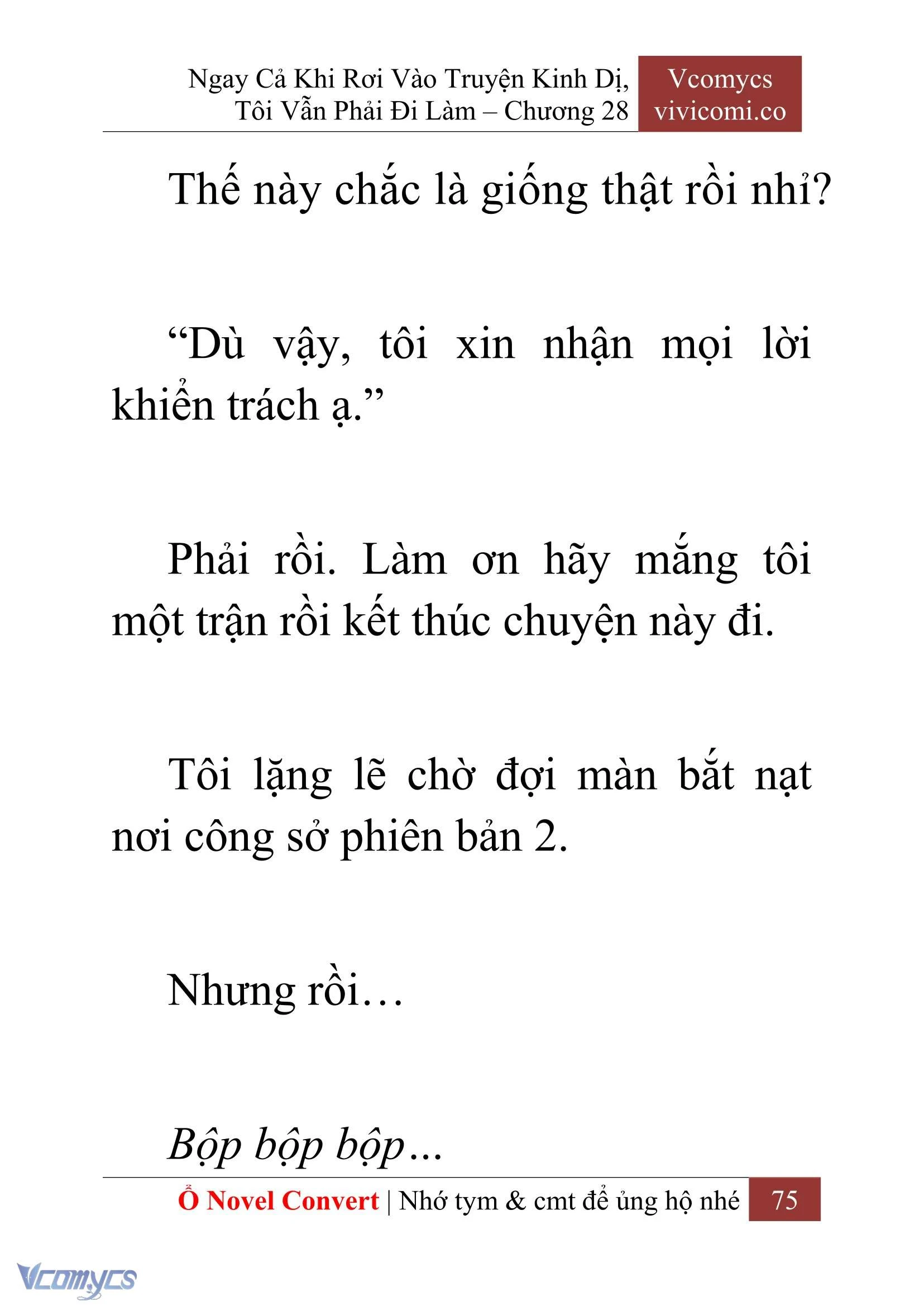 [Novel] Ngay Cả Khi Rơi Vào Truyện Kinh Dị, Tôi Vẫn Phải Đi Làm Chapter  28 - 77