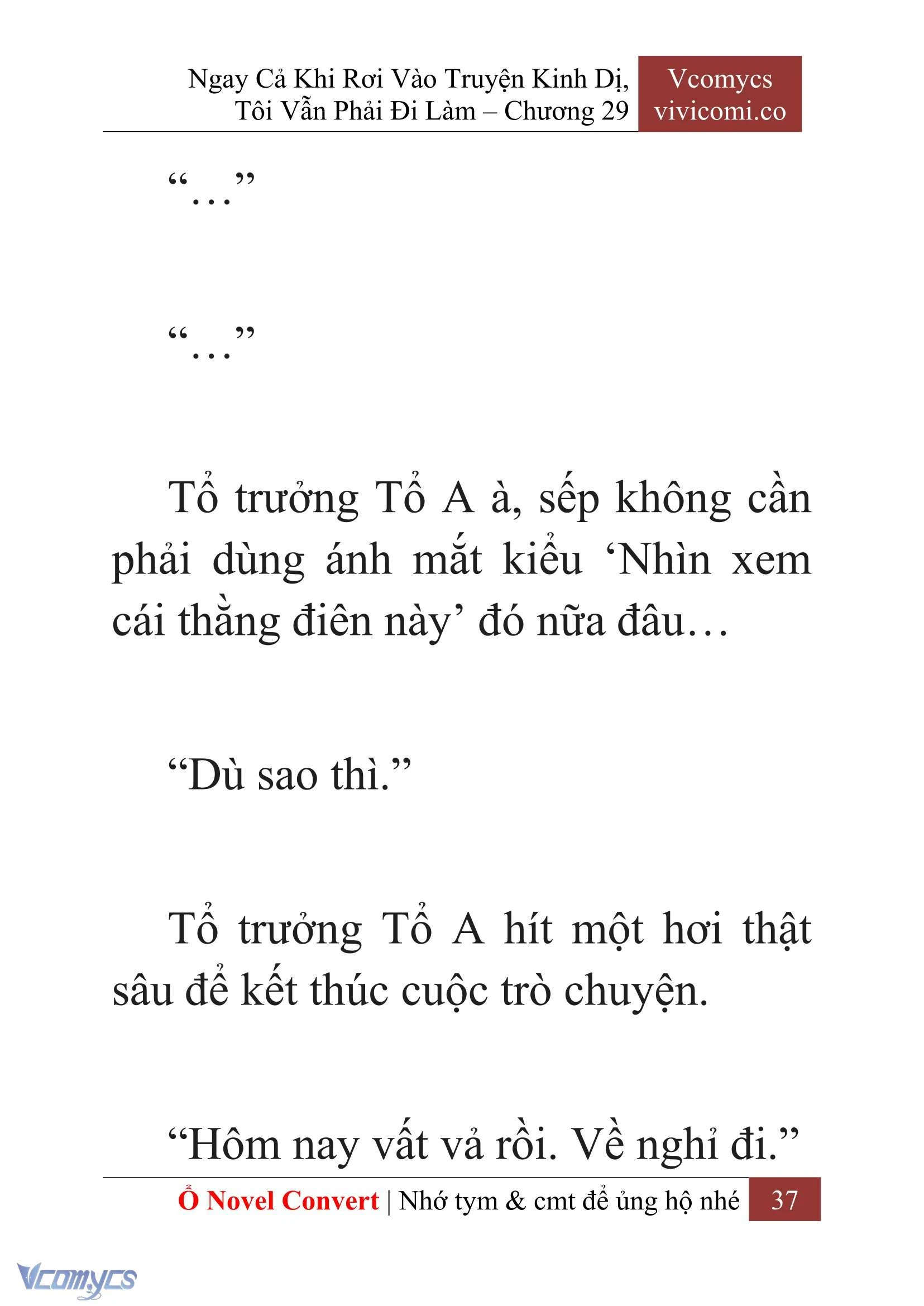[Novel] Ngay Cả Khi Rơi Vào Truyện Kinh Dị, Tôi Vẫn Phải Đi Làm Chapter  29 - 39