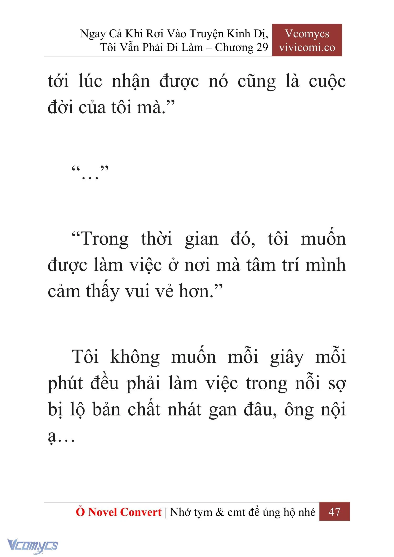 [Novel] Ngay Cả Khi Rơi Vào Truyện Kinh Dị, Tôi Vẫn Phải Đi Làm Chapter  29 - 49