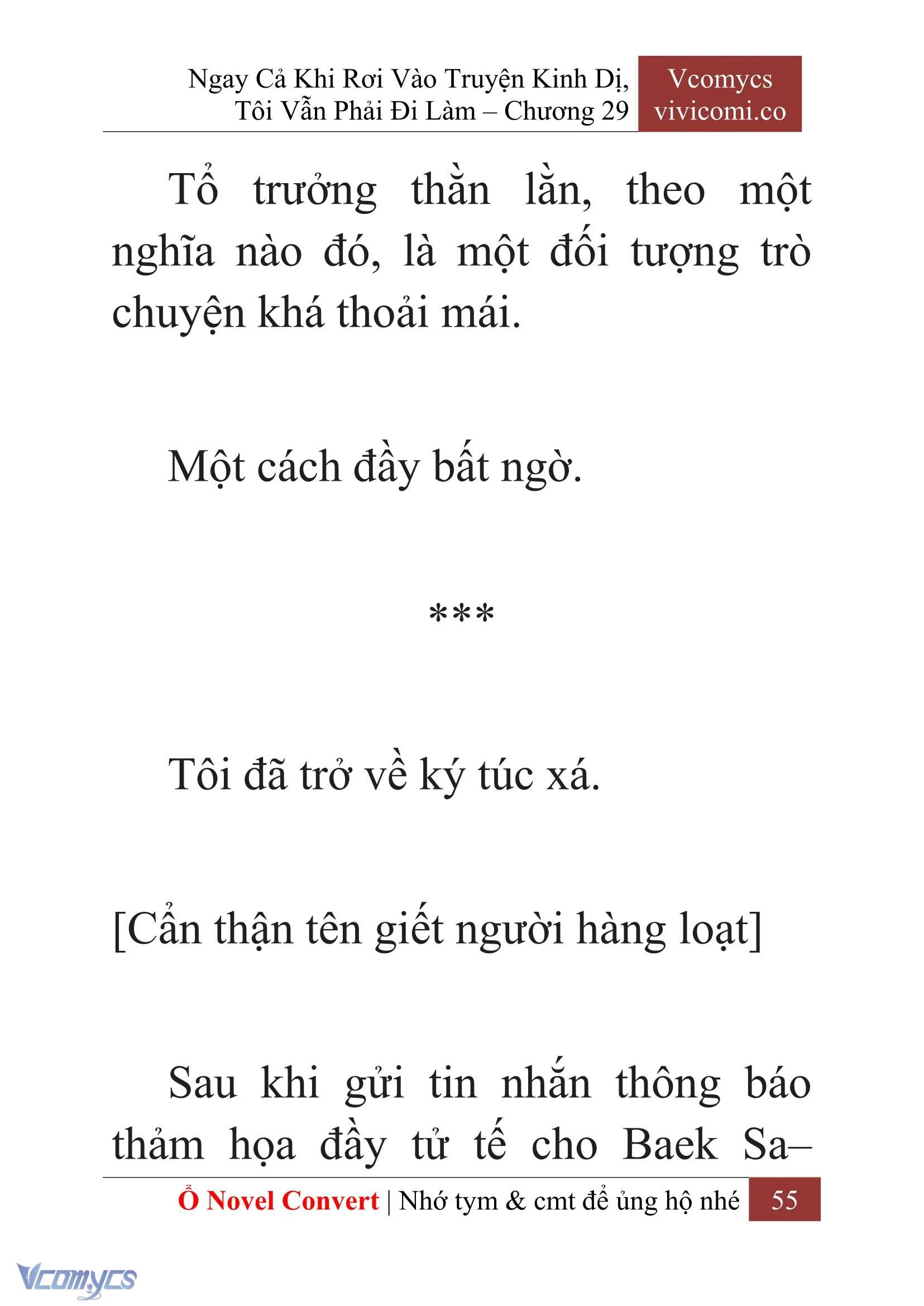 [Novel] Ngay Cả Khi Rơi Vào Truyện Kinh Dị, Tôi Vẫn Phải Đi Làm Chapter  29 - 57