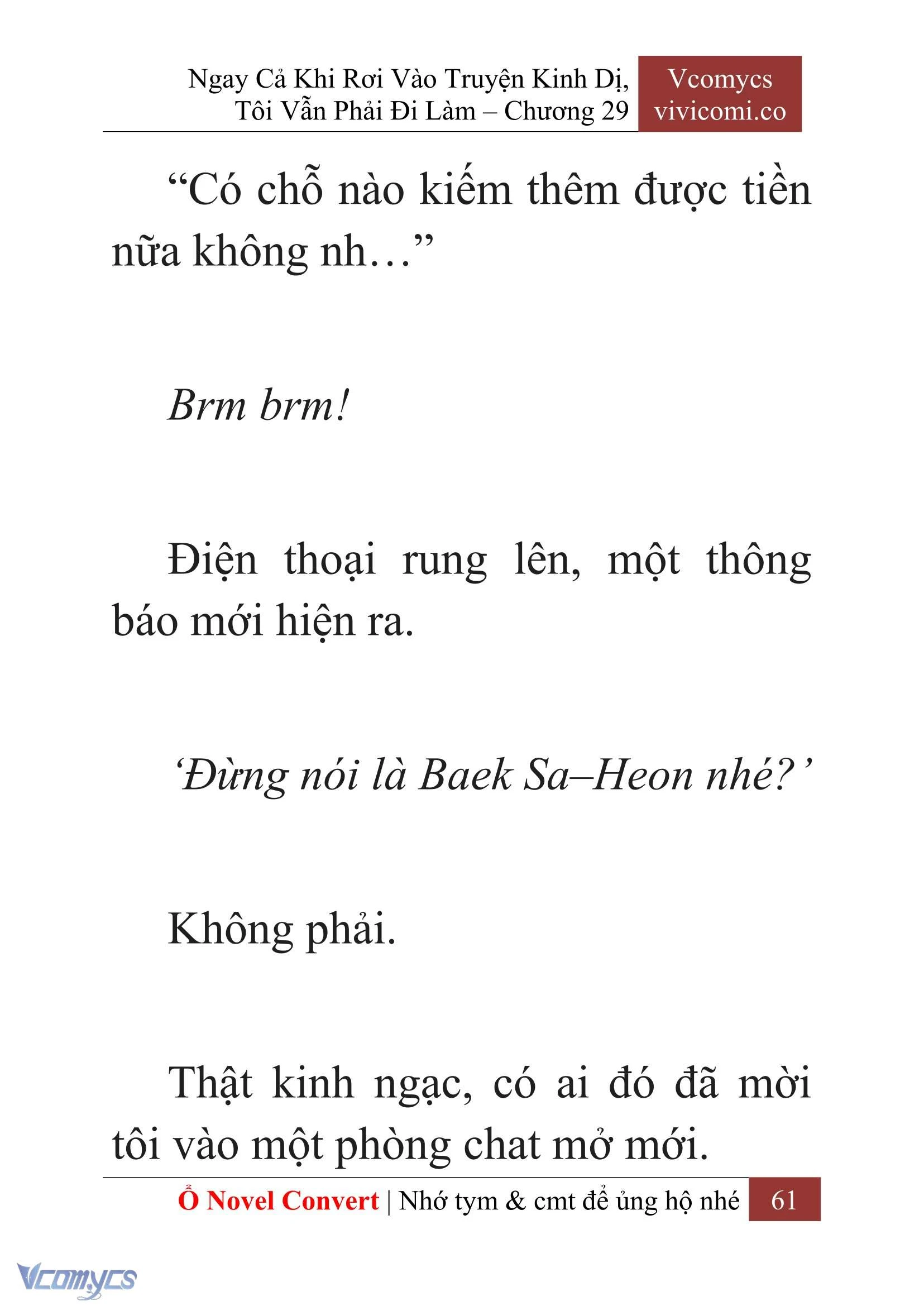 [Novel] Ngay Cả Khi Rơi Vào Truyện Kinh Dị, Tôi Vẫn Phải Đi Làm Chapter  29 - 63