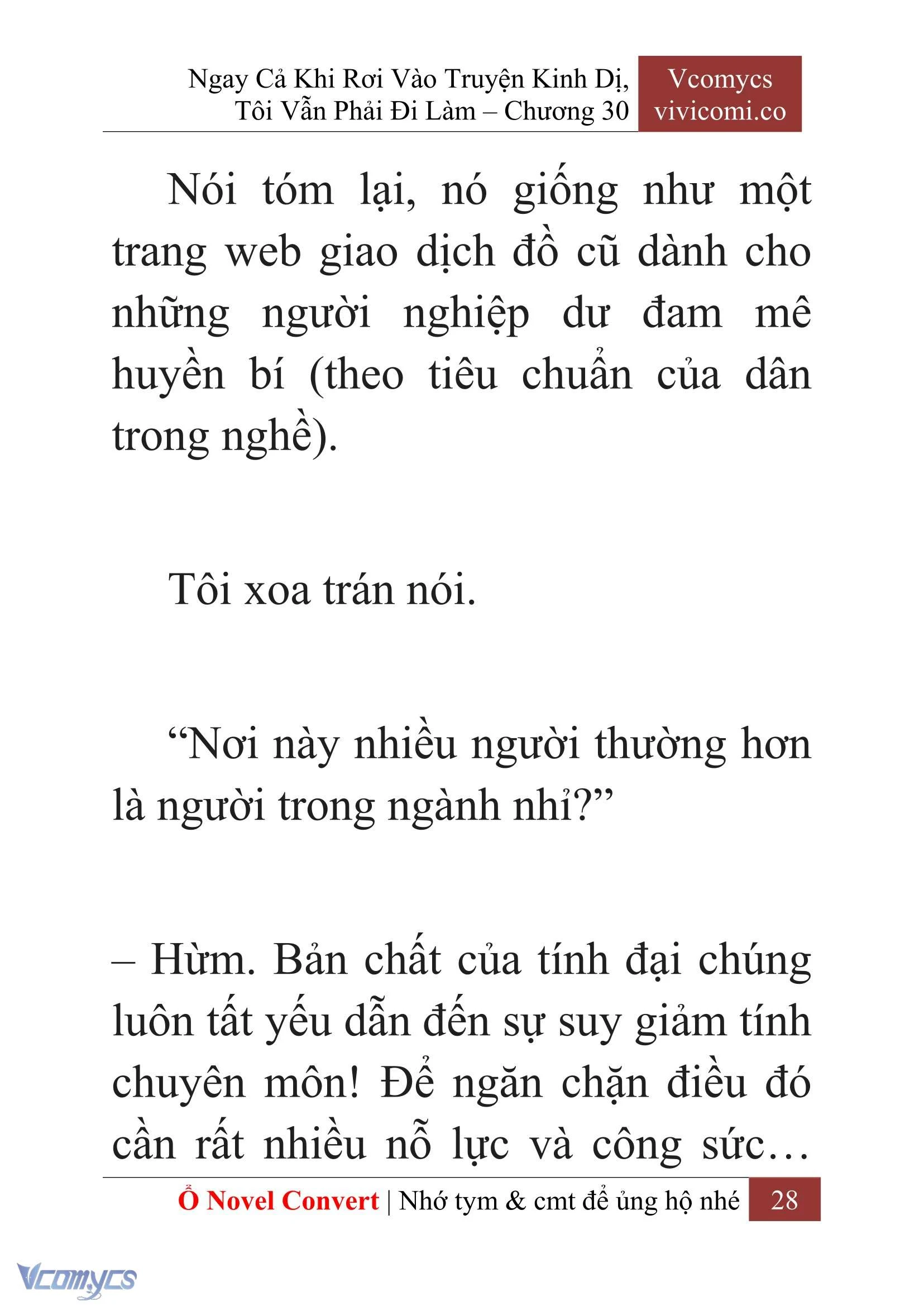 [Novel] Ngay Cả Khi Rơi Vào Truyện Kinh Dị, Tôi Vẫn Phải Đi Làm Chapter  30 - 30