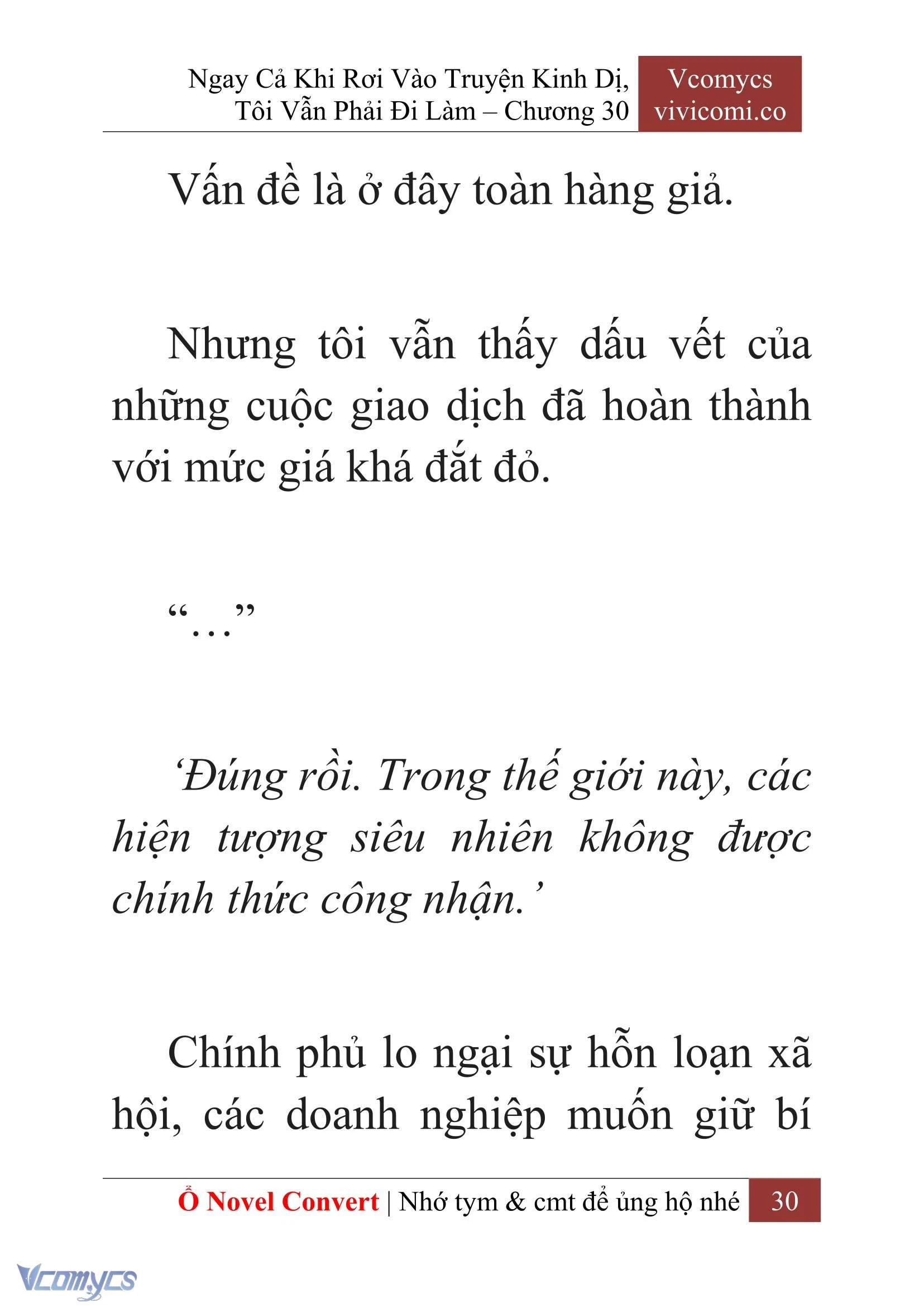 [Novel] Ngay Cả Khi Rơi Vào Truyện Kinh Dị, Tôi Vẫn Phải Đi Làm Chapter  30 - 32