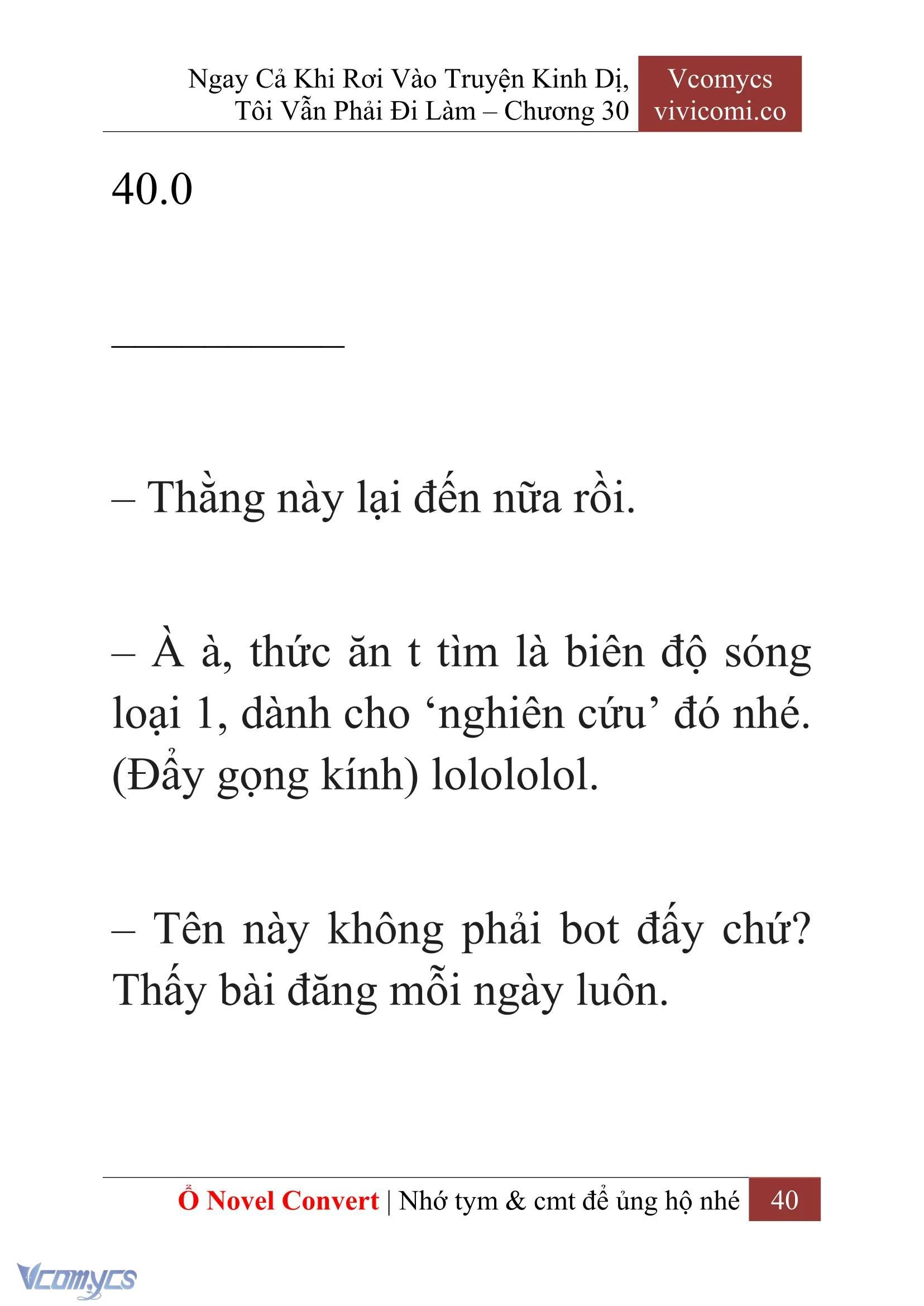 [Novel] Ngay Cả Khi Rơi Vào Truyện Kinh Dị, Tôi Vẫn Phải Đi Làm Chapter  30 - 42