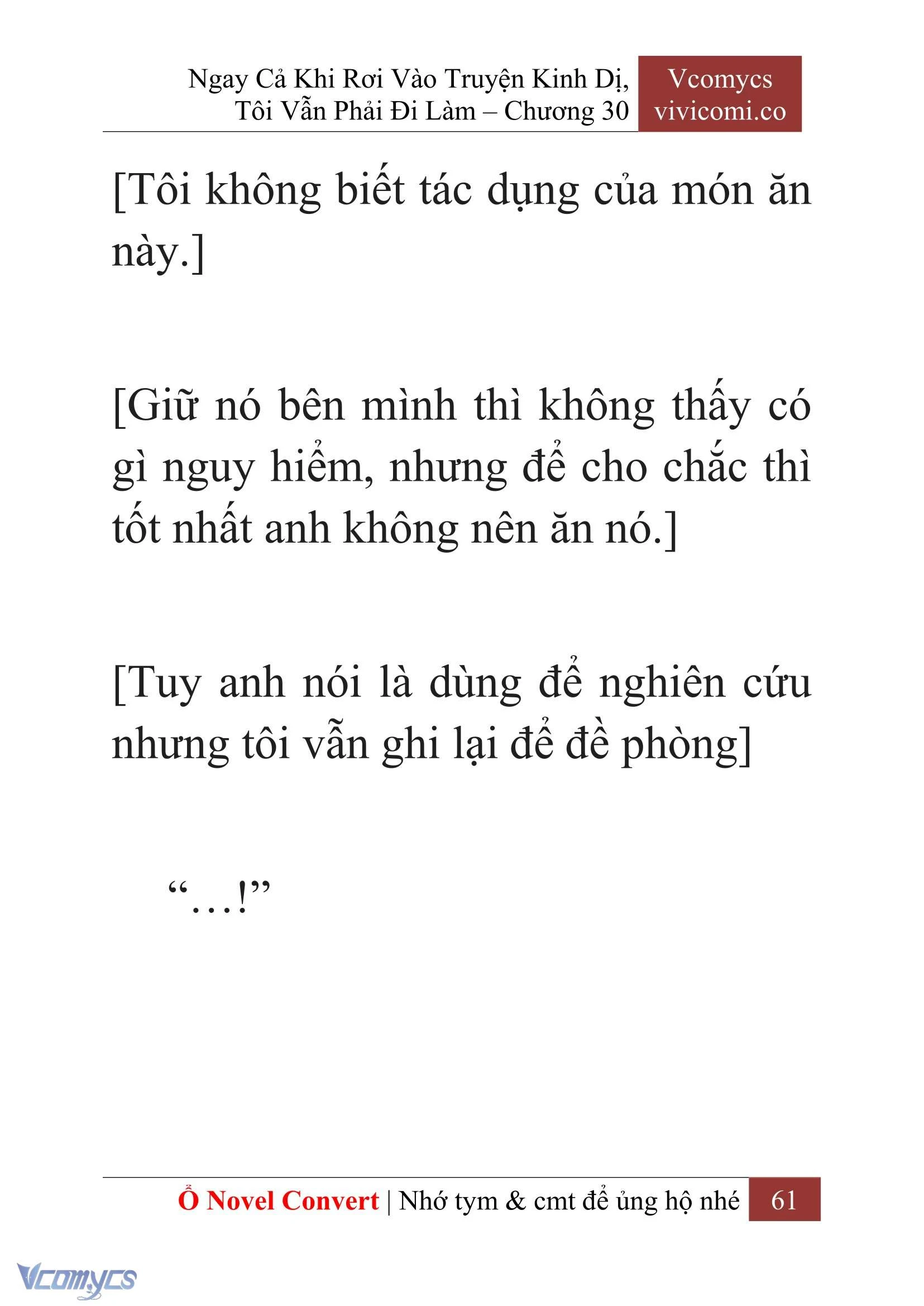 [Novel] Ngay Cả Khi Rơi Vào Truyện Kinh Dị, Tôi Vẫn Phải Đi Làm Chapter  30 - 63