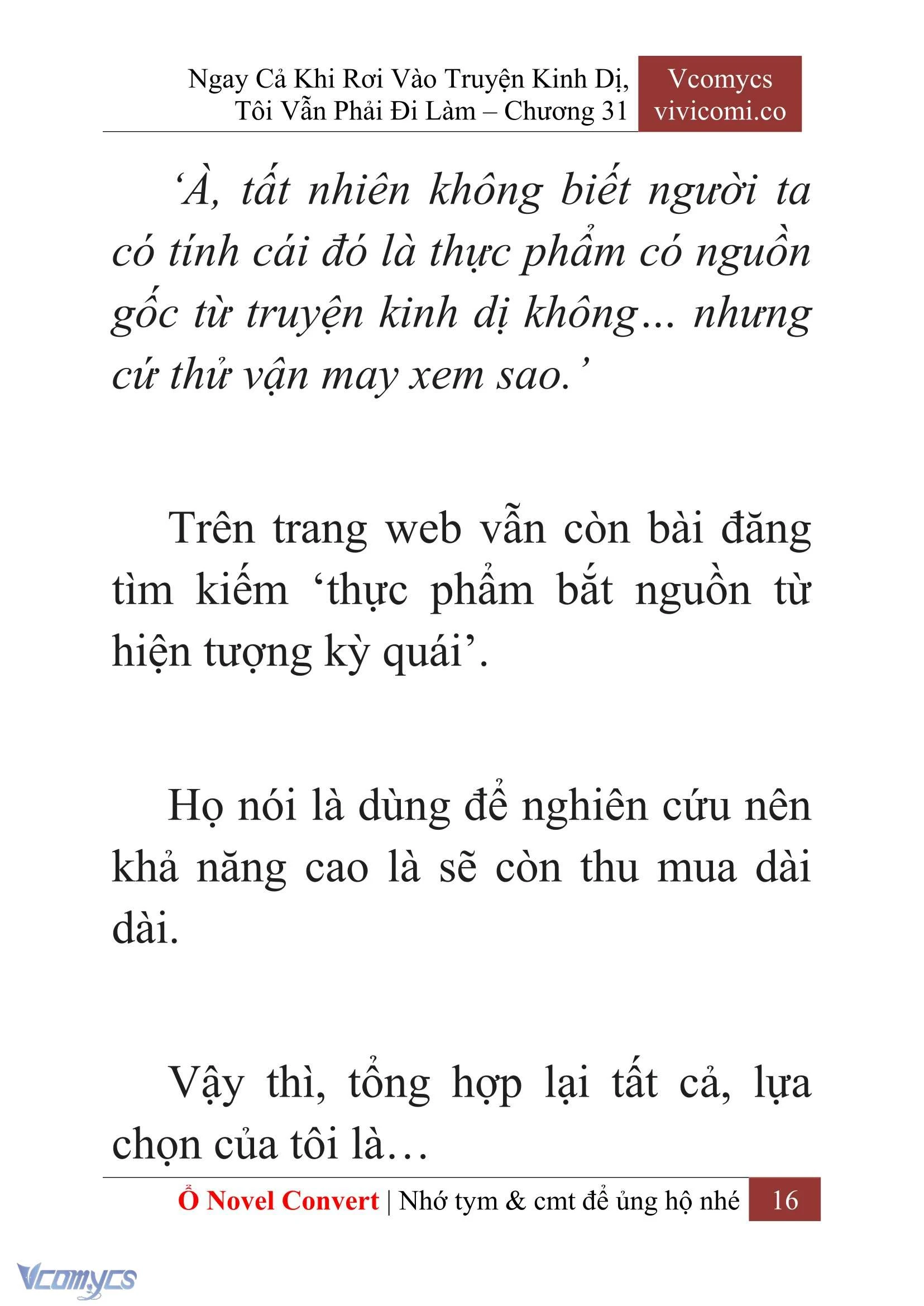 [Novel] Ngay Cả Khi Rơi Vào Truyện Kinh Dị, Tôi Vẫn Phải Đi Làm Chapter  31 - 18