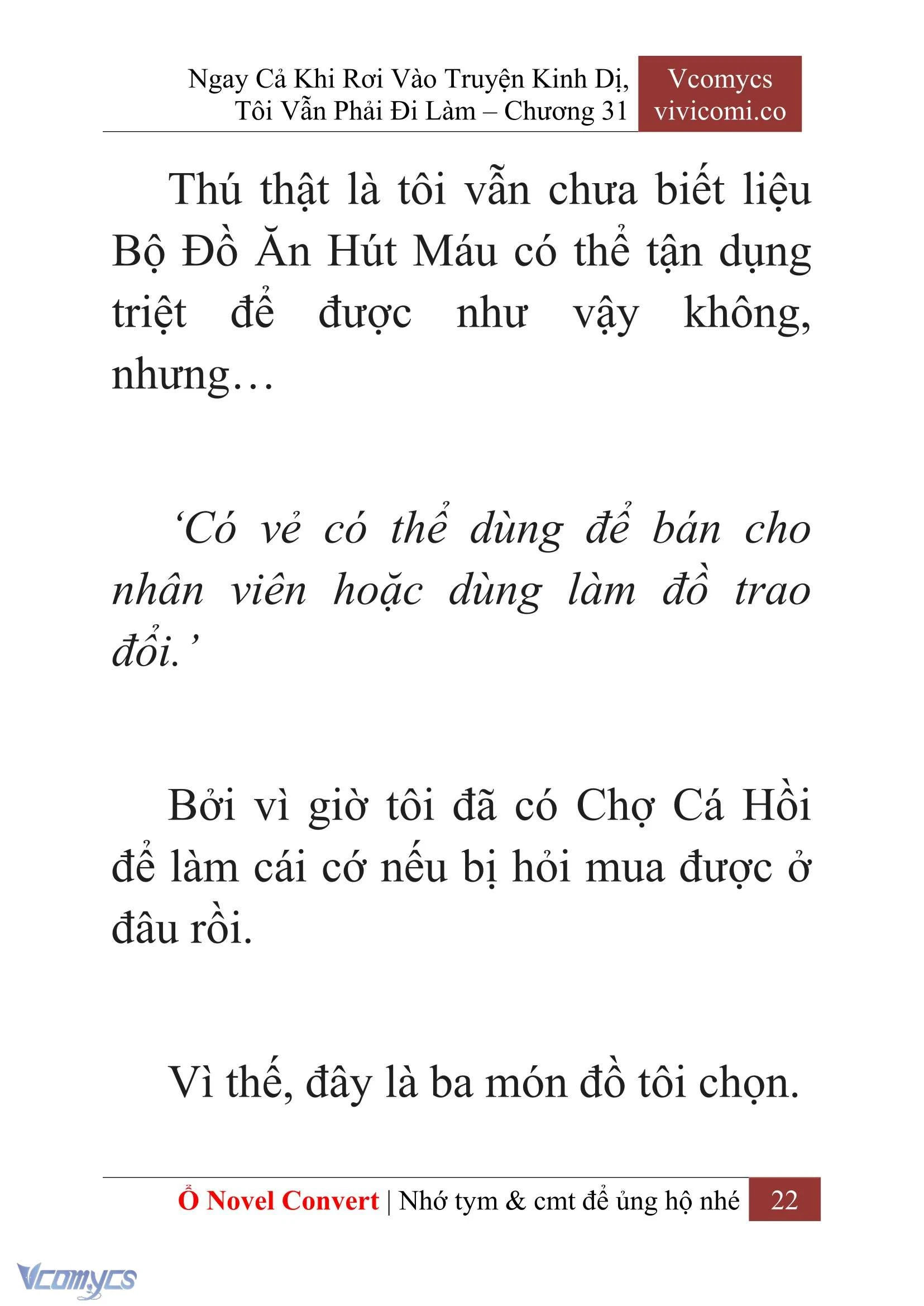 [Novel] Ngay Cả Khi Rơi Vào Truyện Kinh Dị, Tôi Vẫn Phải Đi Làm Chapter  31 - 24
