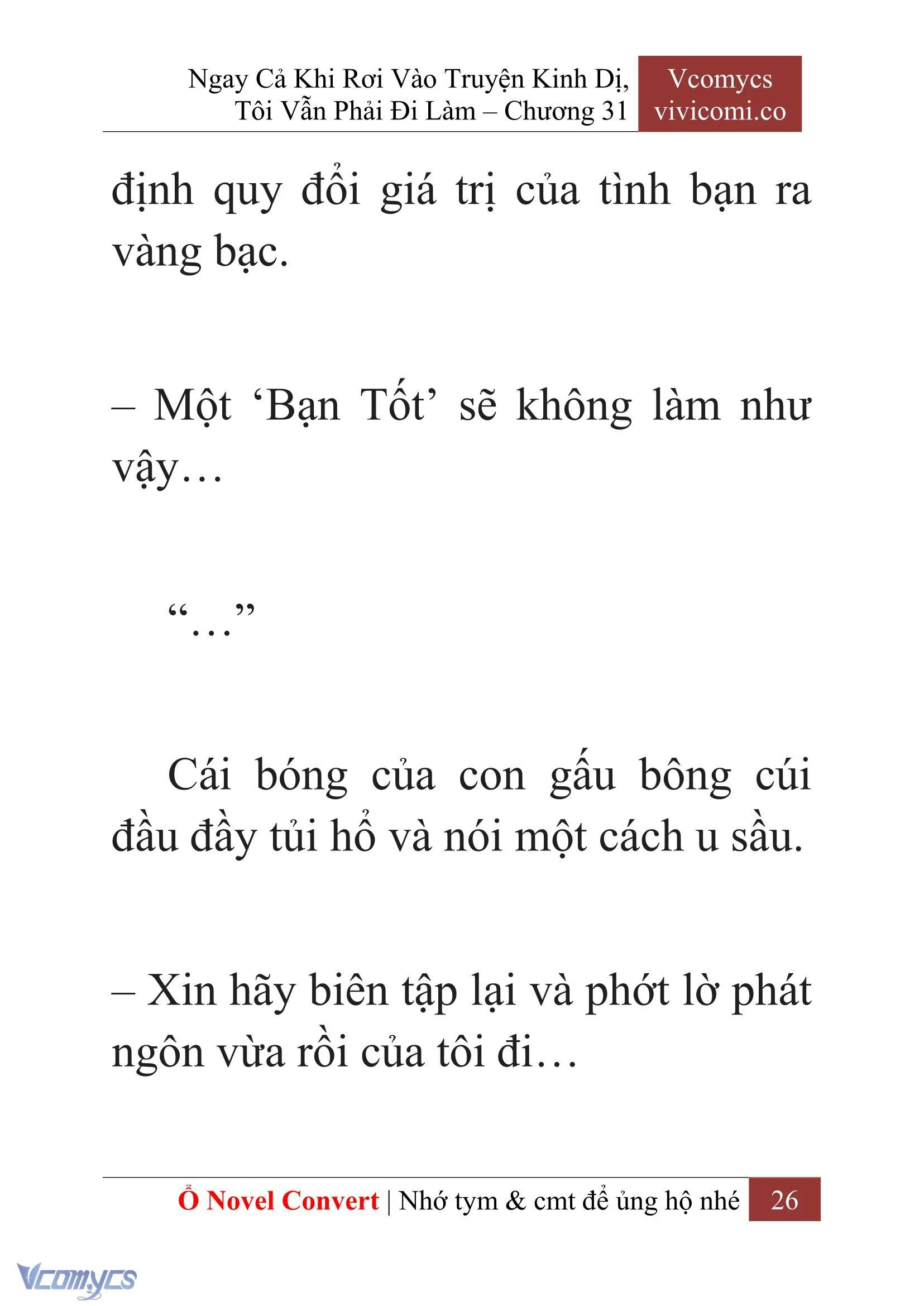 [Novel] Ngay Cả Khi Rơi Vào Truyện Kinh Dị, Tôi Vẫn Phải Đi Làm Chapter  31 - 28