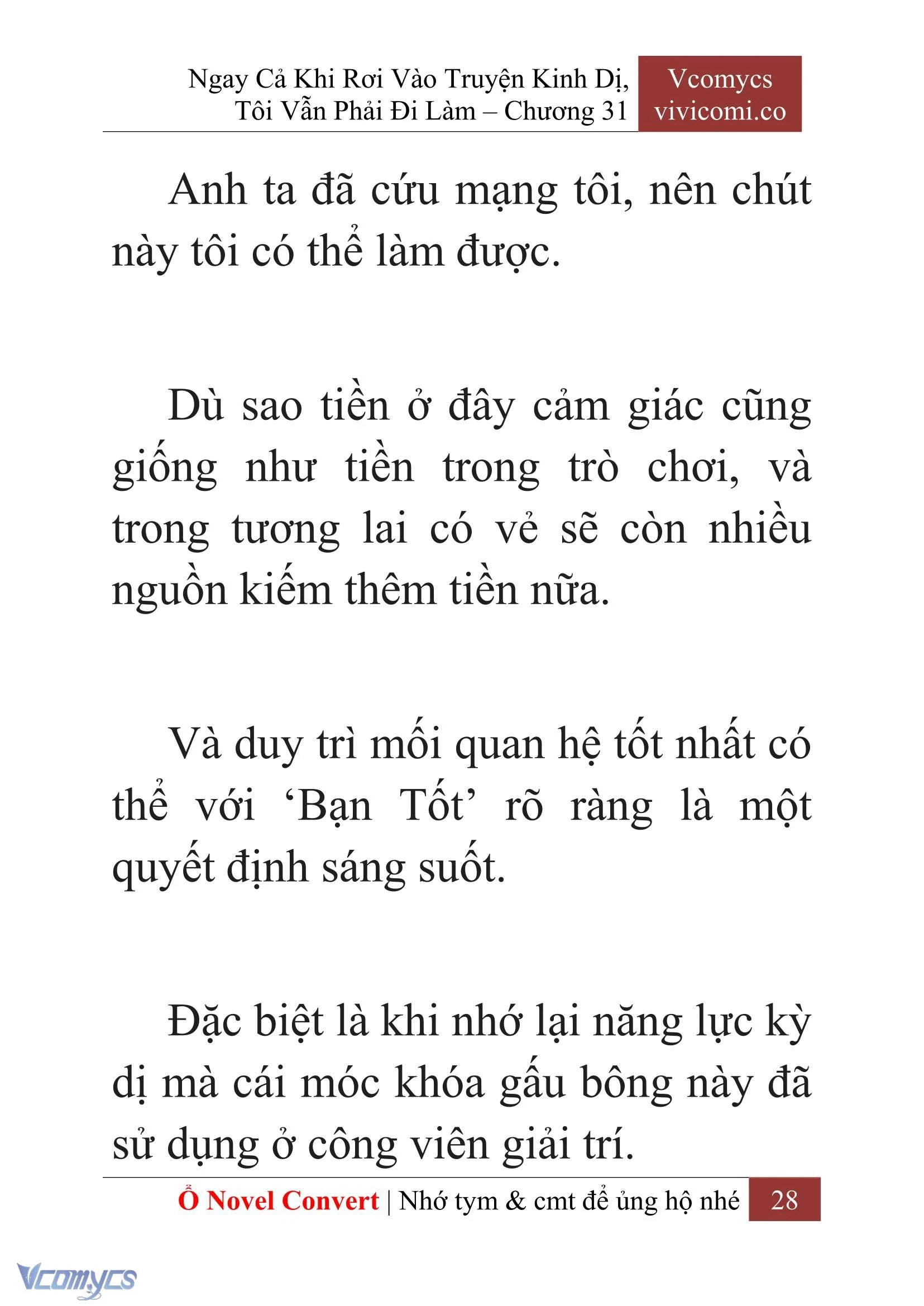 [Novel] Ngay Cả Khi Rơi Vào Truyện Kinh Dị, Tôi Vẫn Phải Đi Làm Chapter  31 - 30
