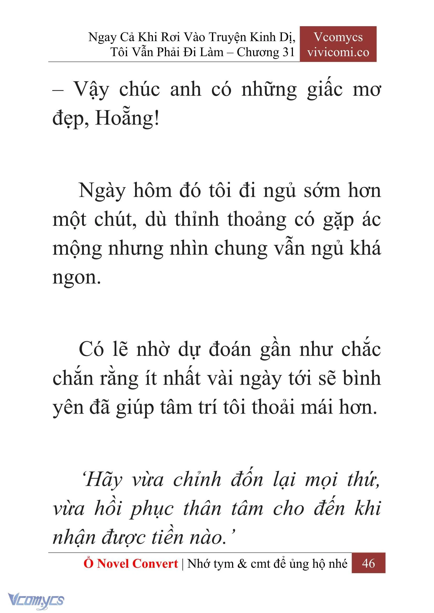 [Novel] Ngay Cả Khi Rơi Vào Truyện Kinh Dị, Tôi Vẫn Phải Đi Làm Chapter  31 - 48