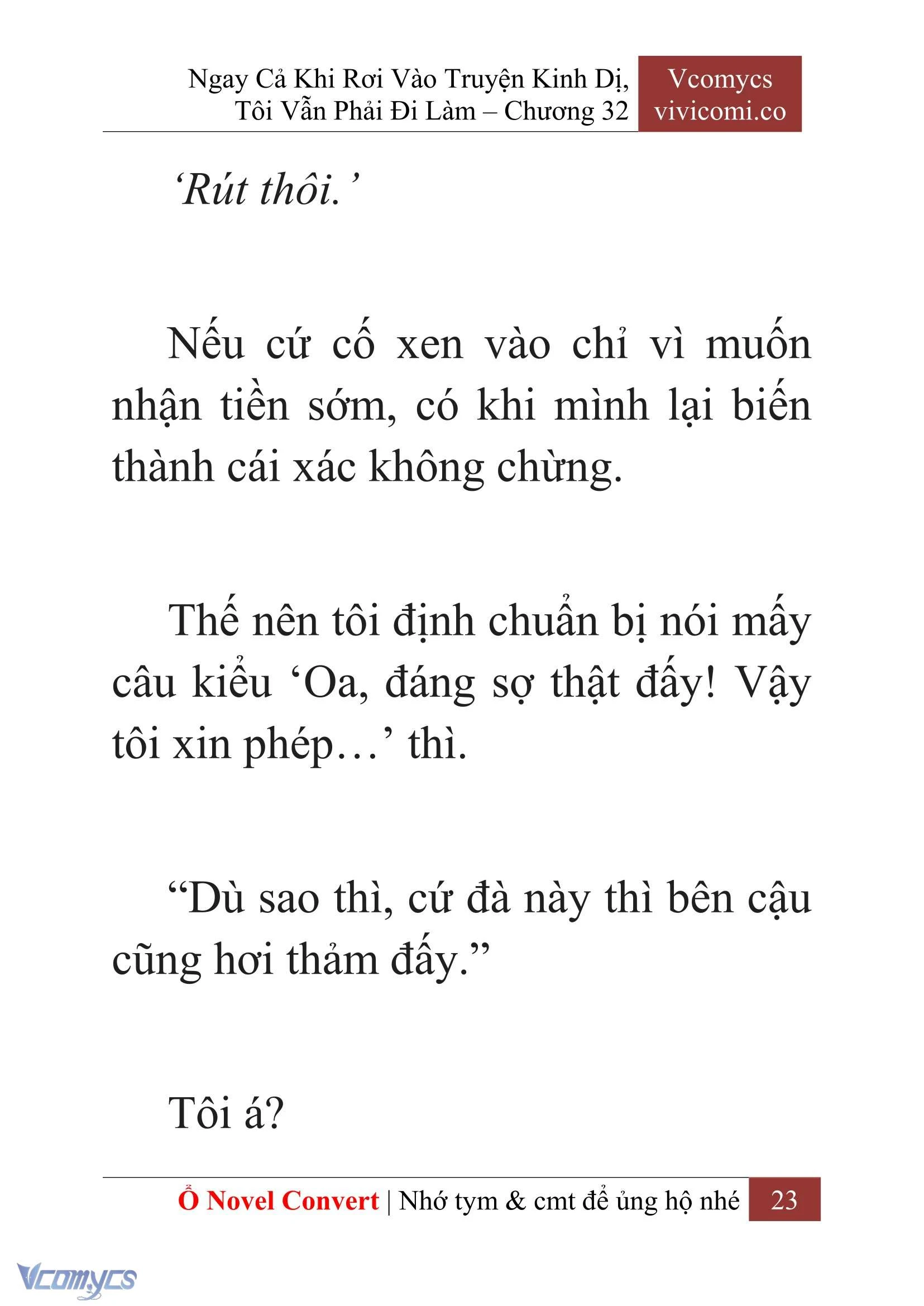 [Novel] Ngay Cả Khi Rơi Vào Truyện Kinh Dị, Tôi Vẫn Phải Đi Làm Chapter  32 - 25