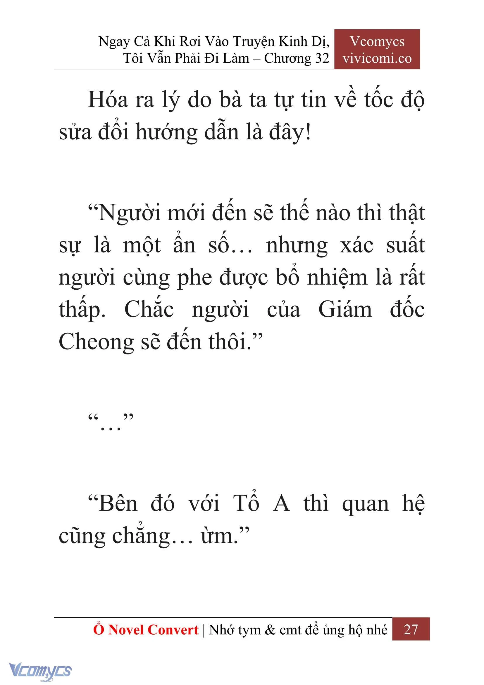 [Novel] Ngay Cả Khi Rơi Vào Truyện Kinh Dị, Tôi Vẫn Phải Đi Làm Chapter  32 - 29