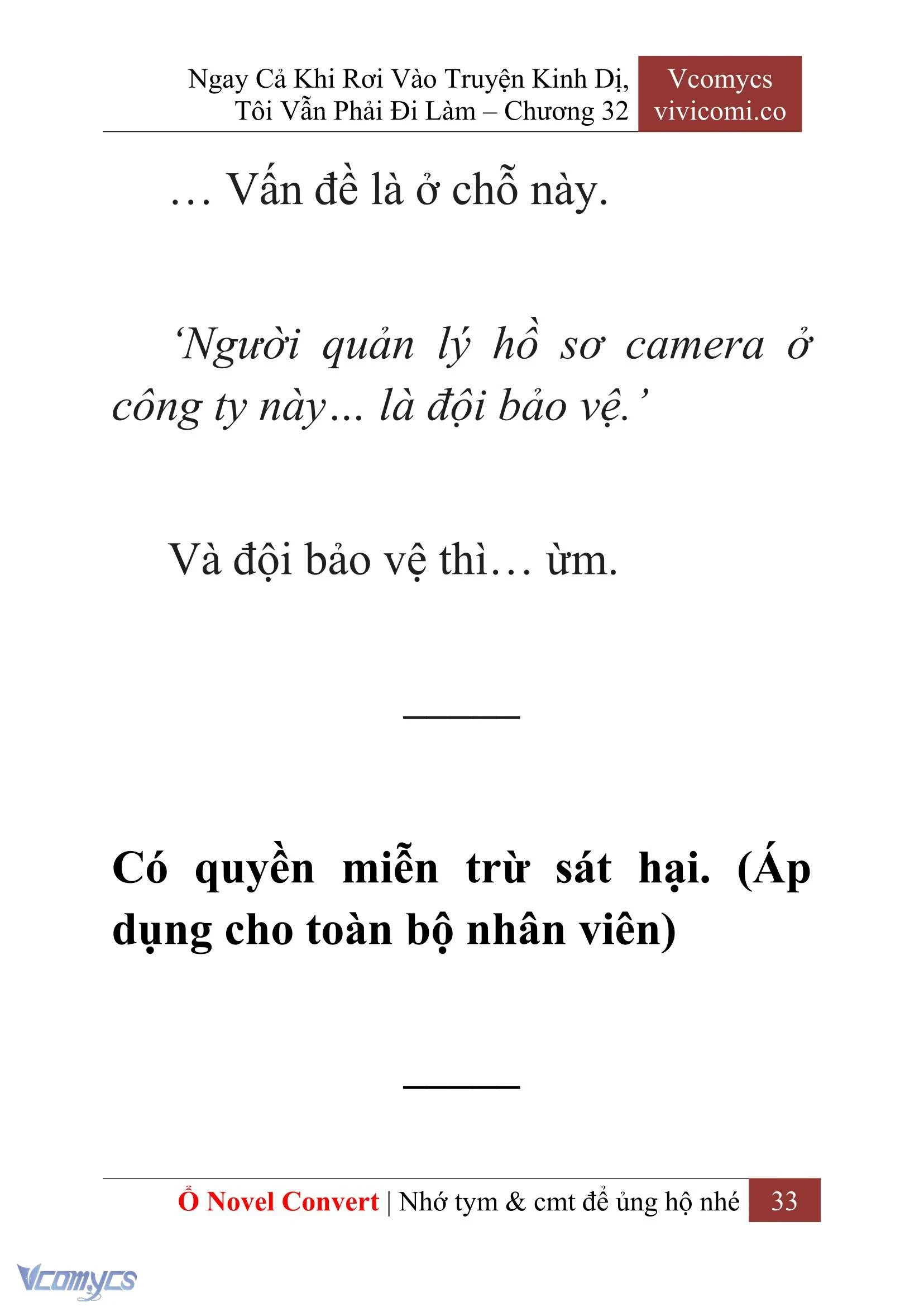 [Novel] Ngay Cả Khi Rơi Vào Truyện Kinh Dị, Tôi Vẫn Phải Đi Làm Chapter  32 - 35