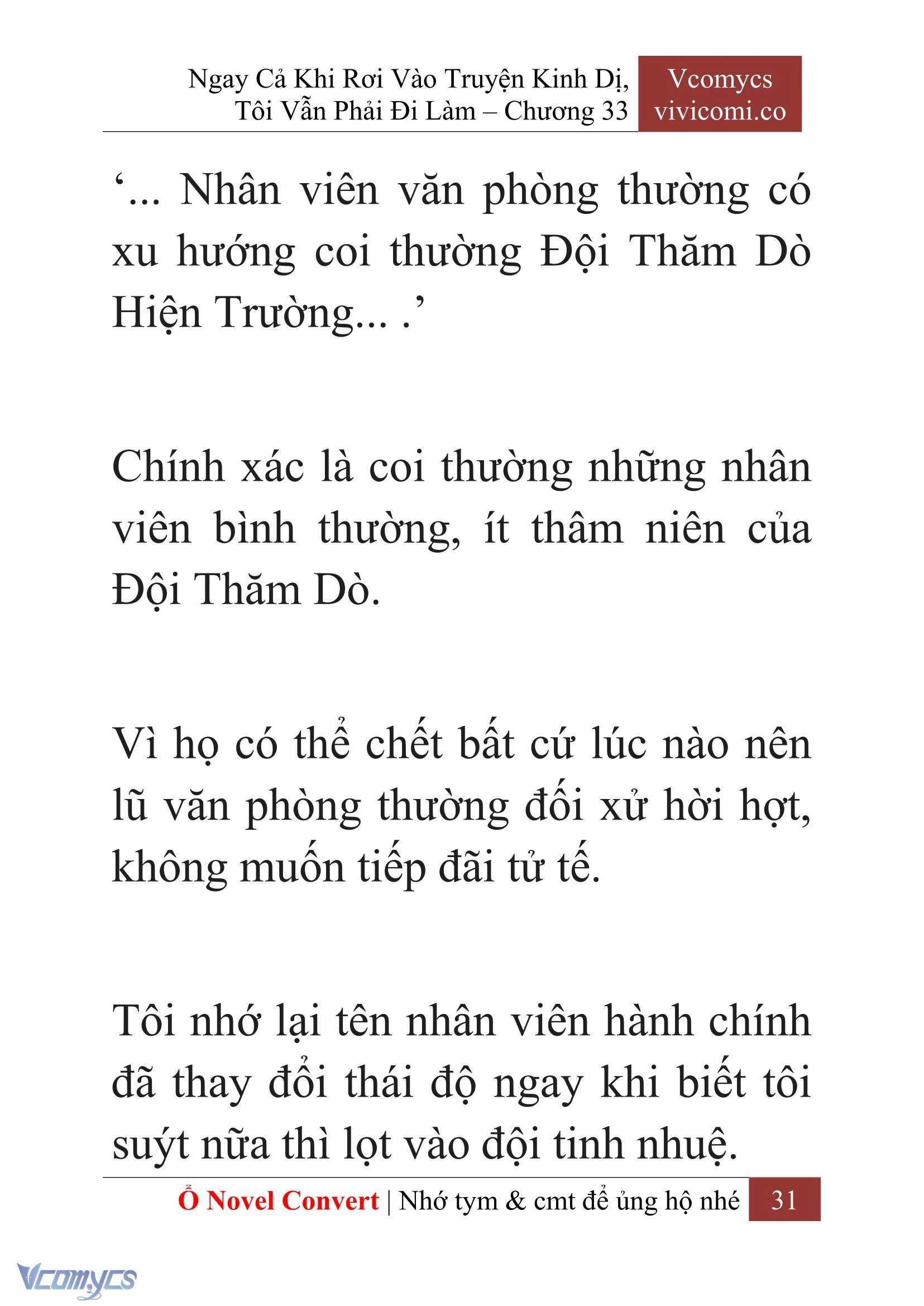 [Novel] Ngay Cả Khi Rơi Vào Truyện Kinh Dị, Tôi Vẫn Phải Đi Làm Chapter  33 - 33