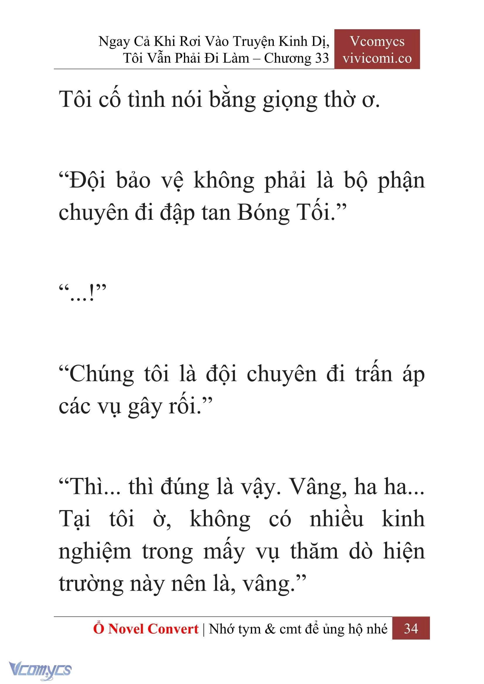 [Novel] Ngay Cả Khi Rơi Vào Truyện Kinh Dị, Tôi Vẫn Phải Đi Làm Chapter  33 - 36