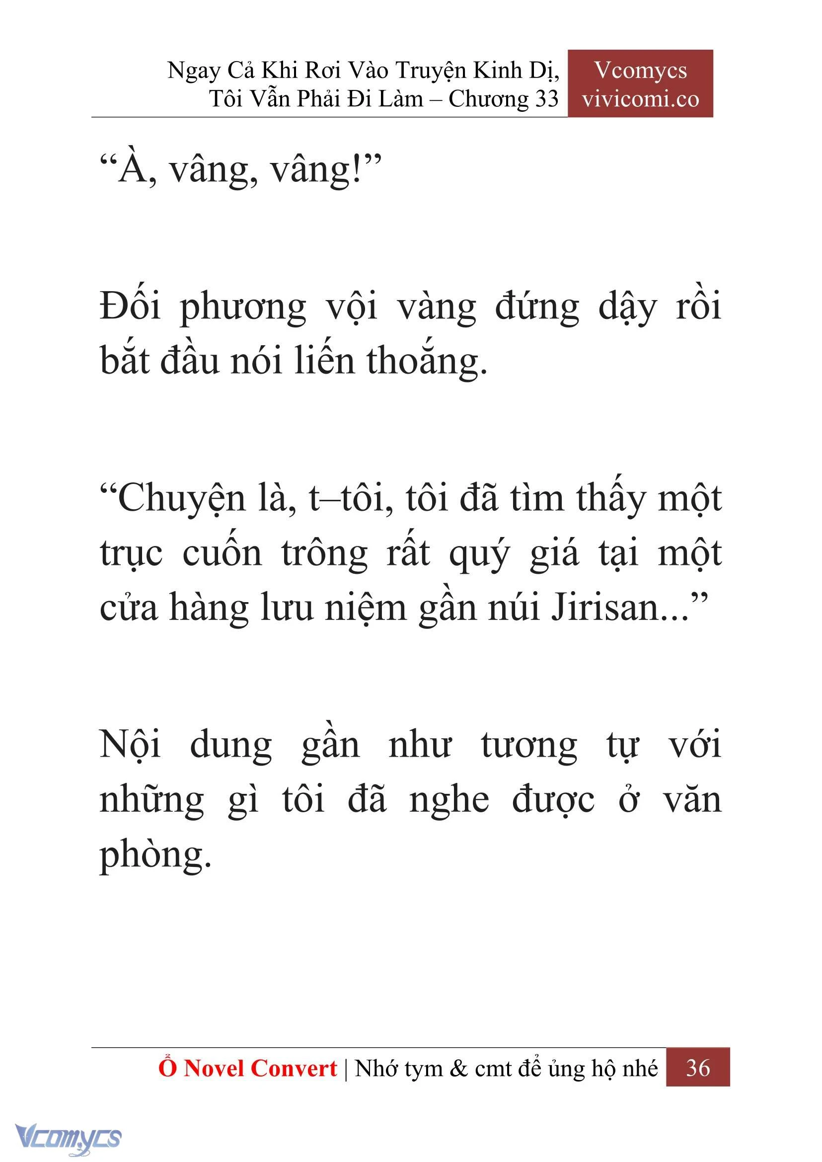 [Novel] Ngay Cả Khi Rơi Vào Truyện Kinh Dị, Tôi Vẫn Phải Đi Làm Chapter  33 - 38
