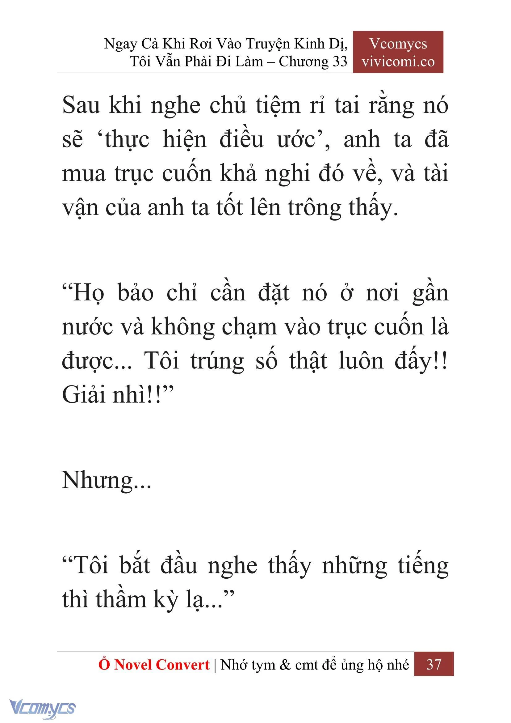 [Novel] Ngay Cả Khi Rơi Vào Truyện Kinh Dị, Tôi Vẫn Phải Đi Làm Chapter  33 - 39