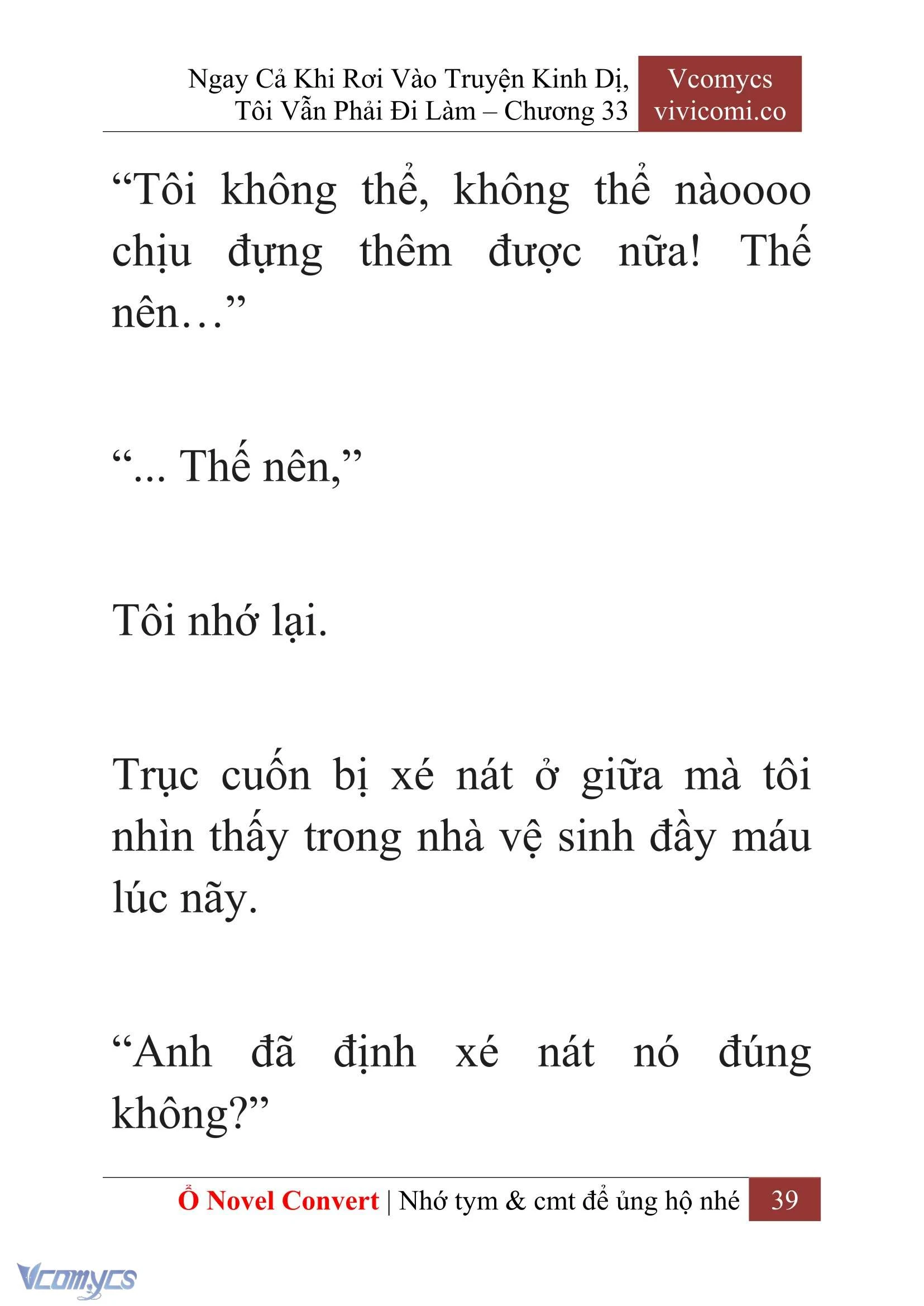 [Novel] Ngay Cả Khi Rơi Vào Truyện Kinh Dị, Tôi Vẫn Phải Đi Làm Chapter  33 - 41