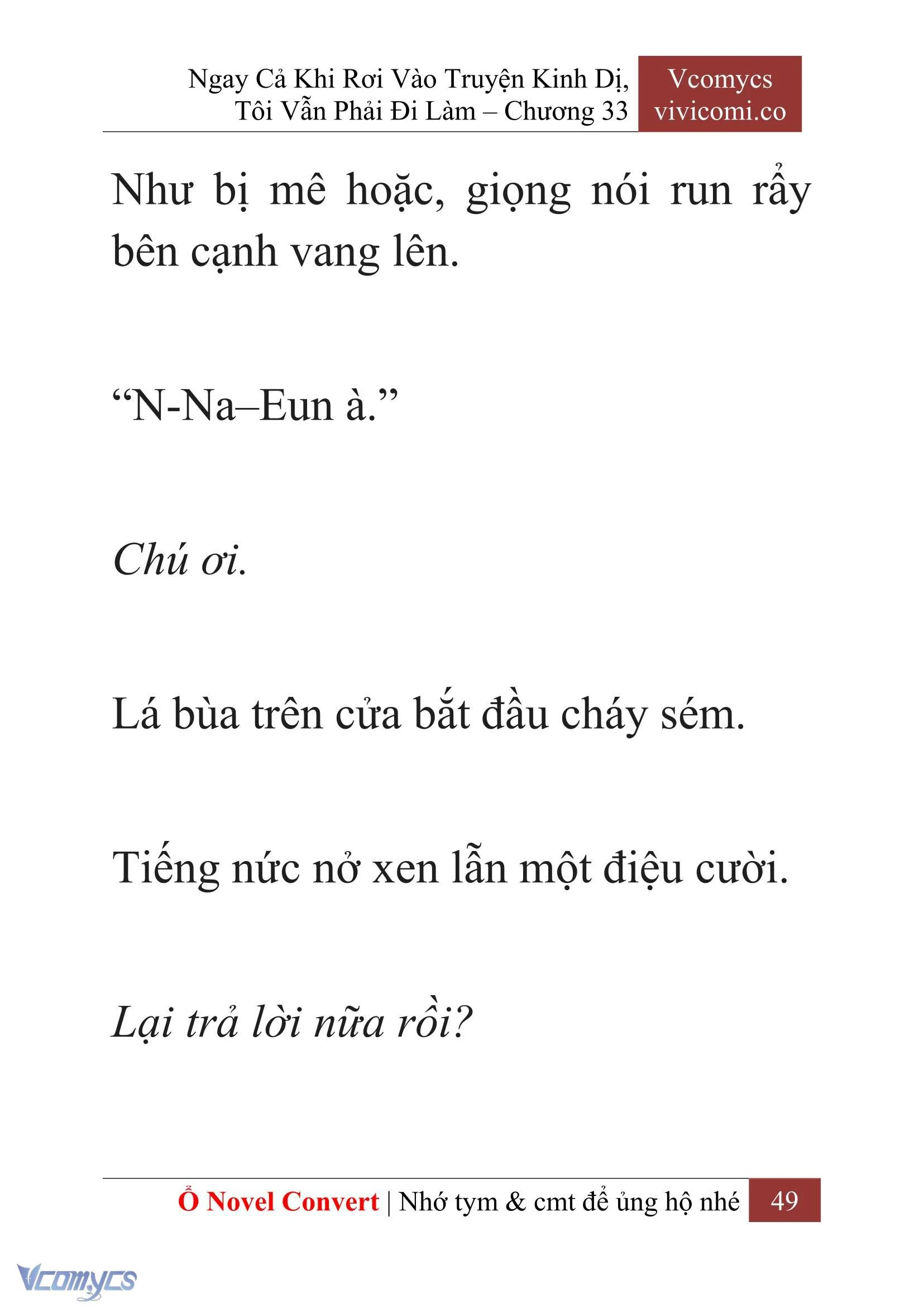 [Novel] Ngay Cả Khi Rơi Vào Truyện Kinh Dị, Tôi Vẫn Phải Đi Làm Chapter  33 - 51