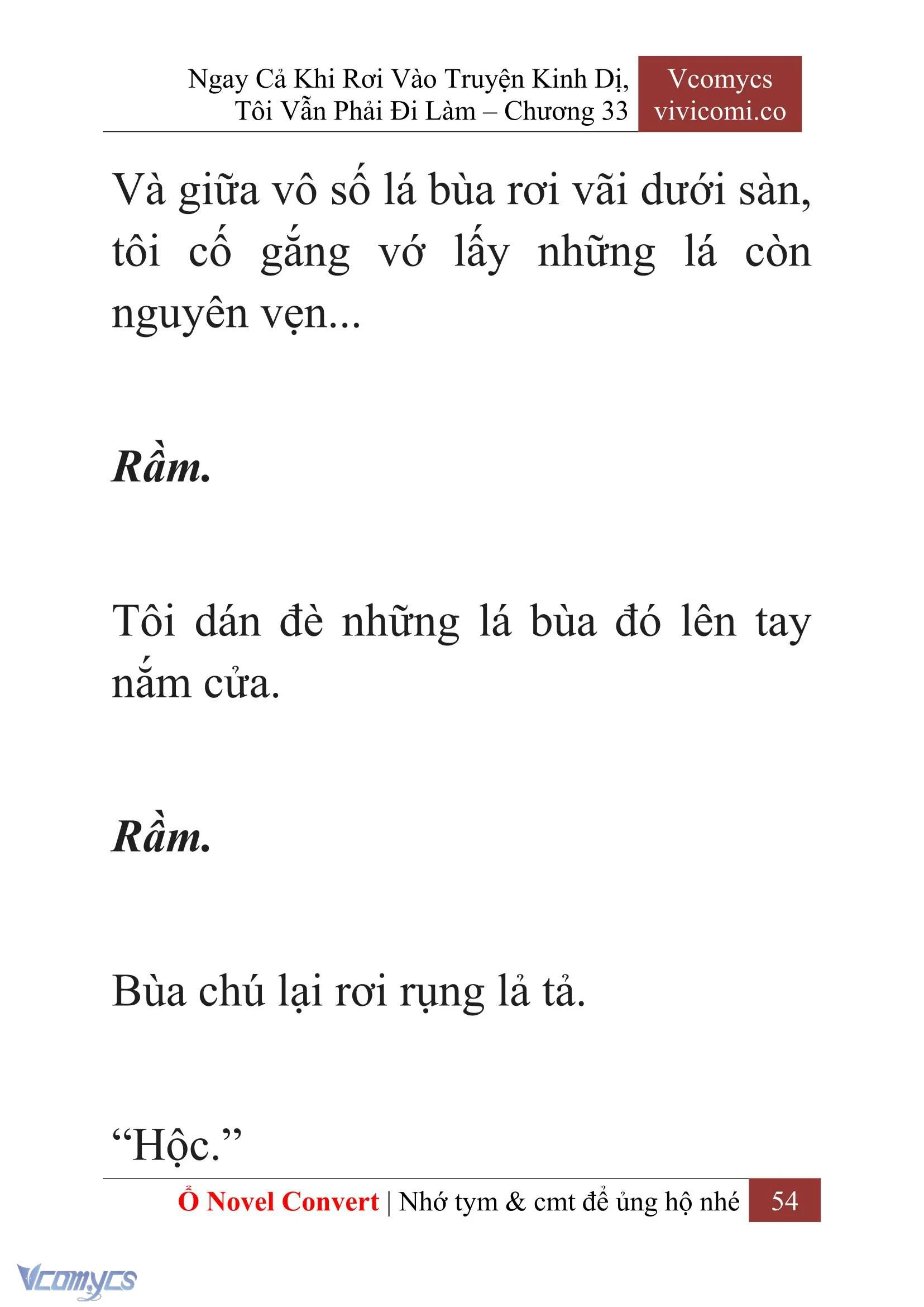[Novel] Ngay Cả Khi Rơi Vào Truyện Kinh Dị, Tôi Vẫn Phải Đi Làm Chapter  33 - 56