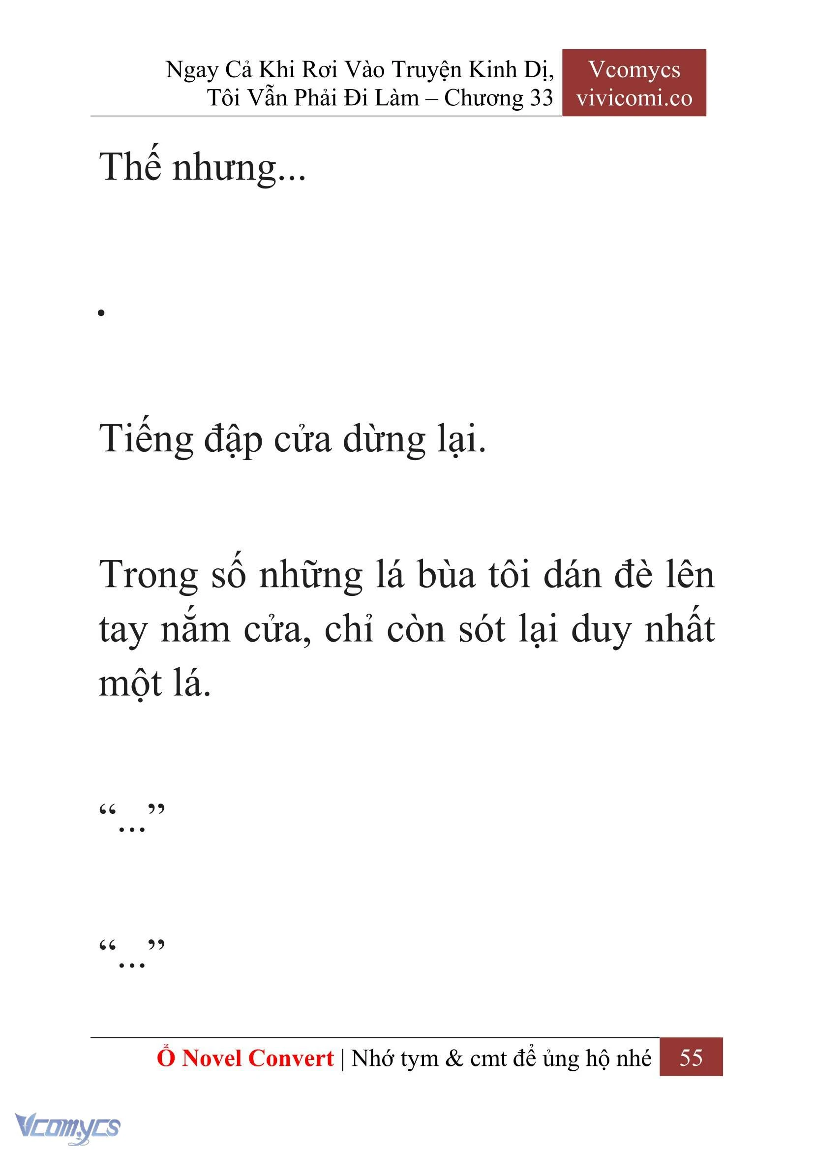 [Novel] Ngay Cả Khi Rơi Vào Truyện Kinh Dị, Tôi Vẫn Phải Đi Làm Chapter  33 - 57