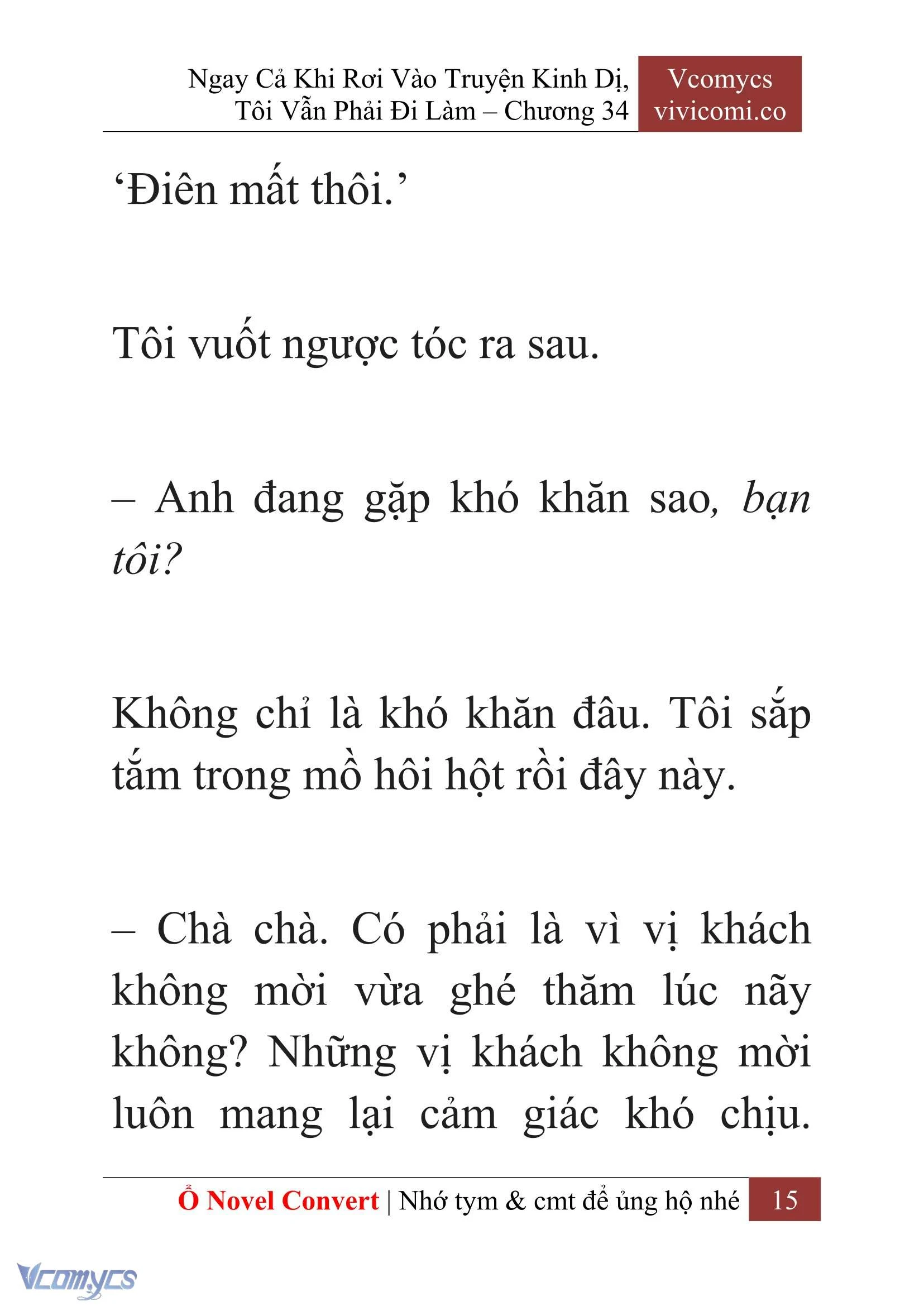 [Novel] Ngay Cả Khi Rơi Vào Truyện Kinh Dị, Tôi Vẫn Phải Đi Làm Chapter  34 - 17