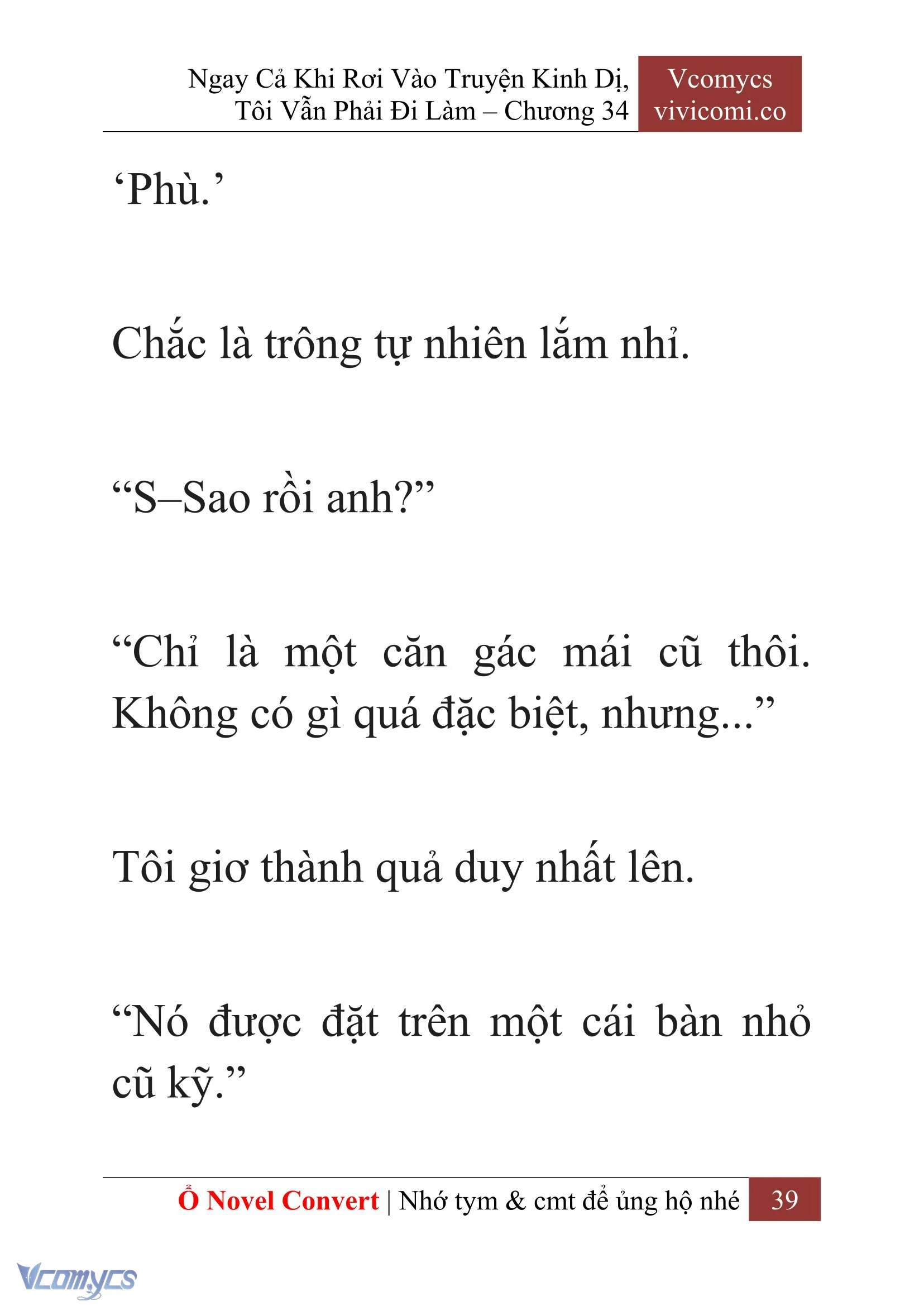 [Novel] Ngay Cả Khi Rơi Vào Truyện Kinh Dị, Tôi Vẫn Phải Đi Làm Chapter  34 - 41
