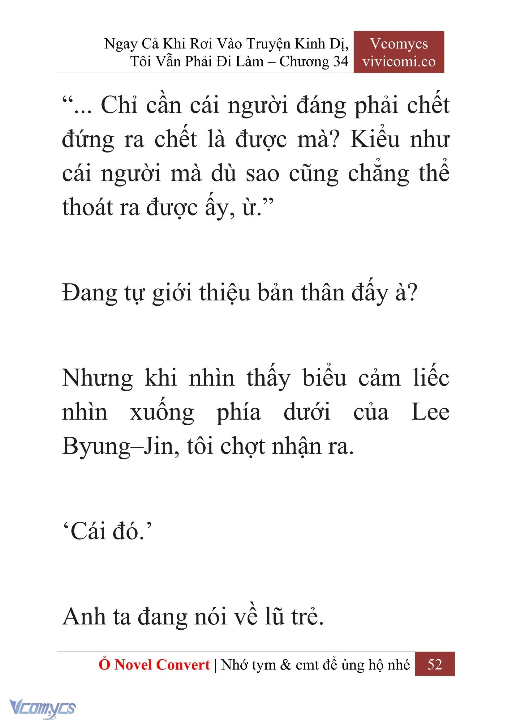 [Novel] Ngay Cả Khi Rơi Vào Truyện Kinh Dị, Tôi Vẫn Phải Đi Làm Chapter  34 - 54