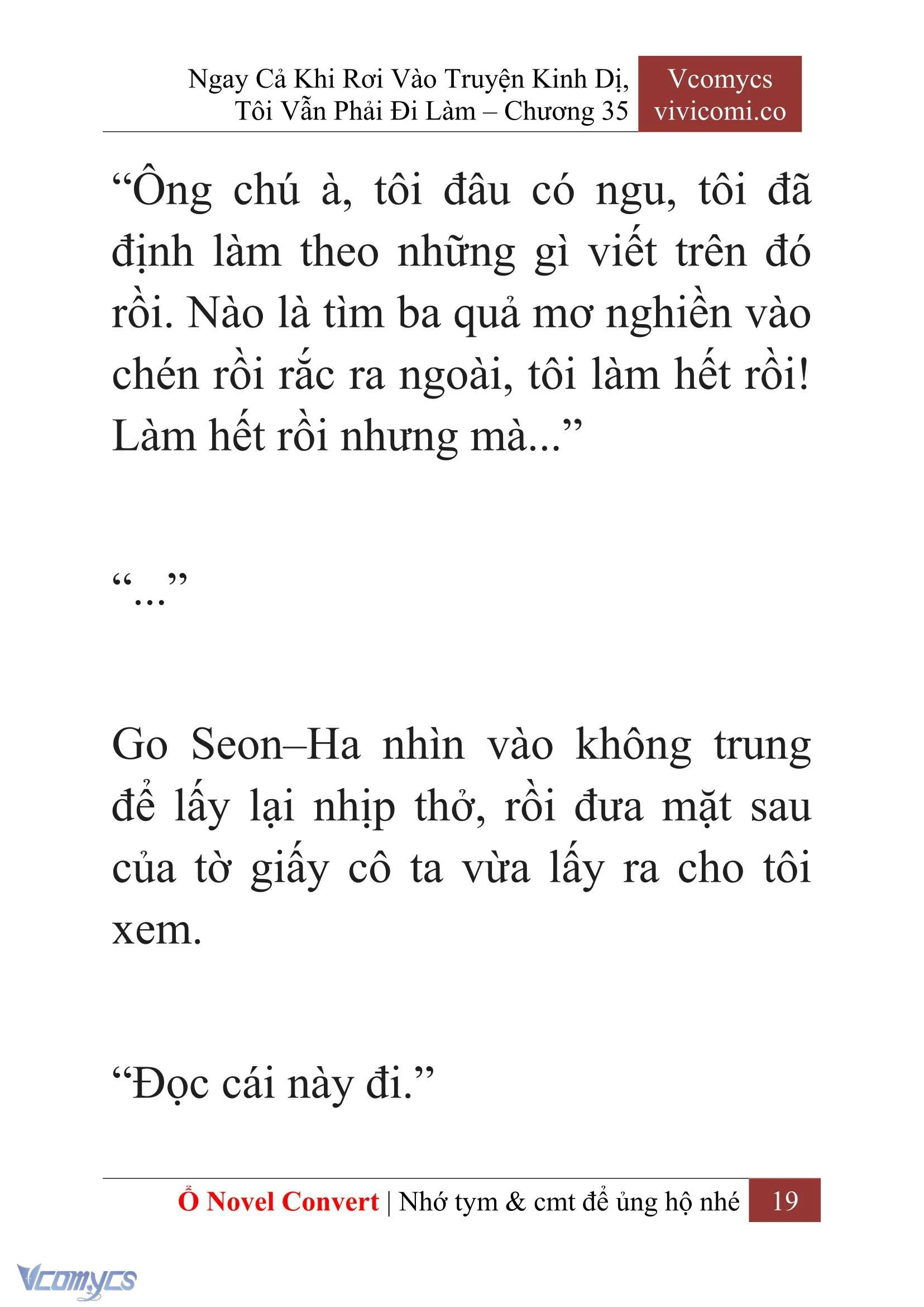 [Novel] Ngay Cả Khi Rơi Vào Truyện Kinh Dị, Tôi Vẫn Phải Đi Làm Chapter  35 - 21