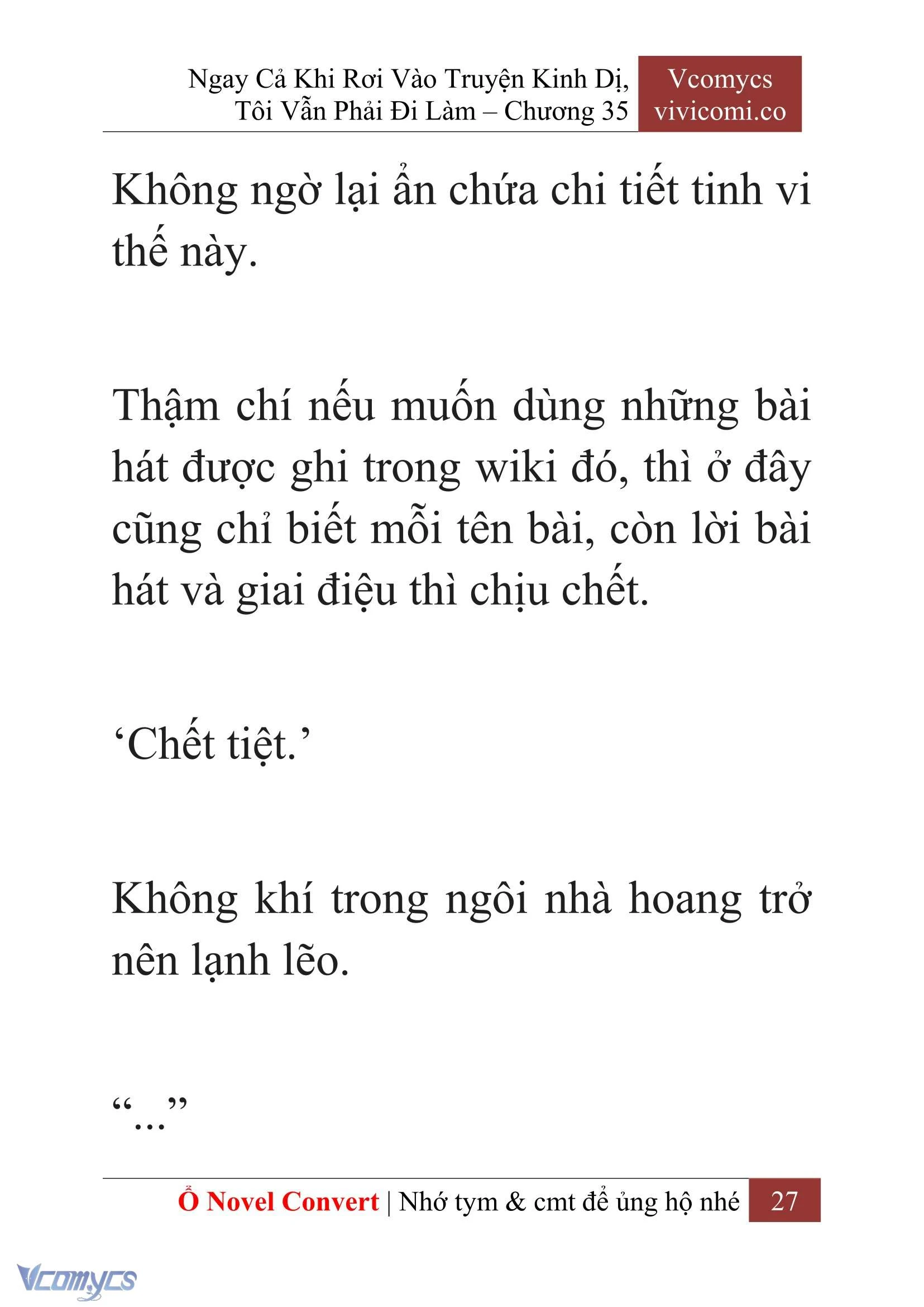 [Novel] Ngay Cả Khi Rơi Vào Truyện Kinh Dị, Tôi Vẫn Phải Đi Làm Chapter  35 - 29
