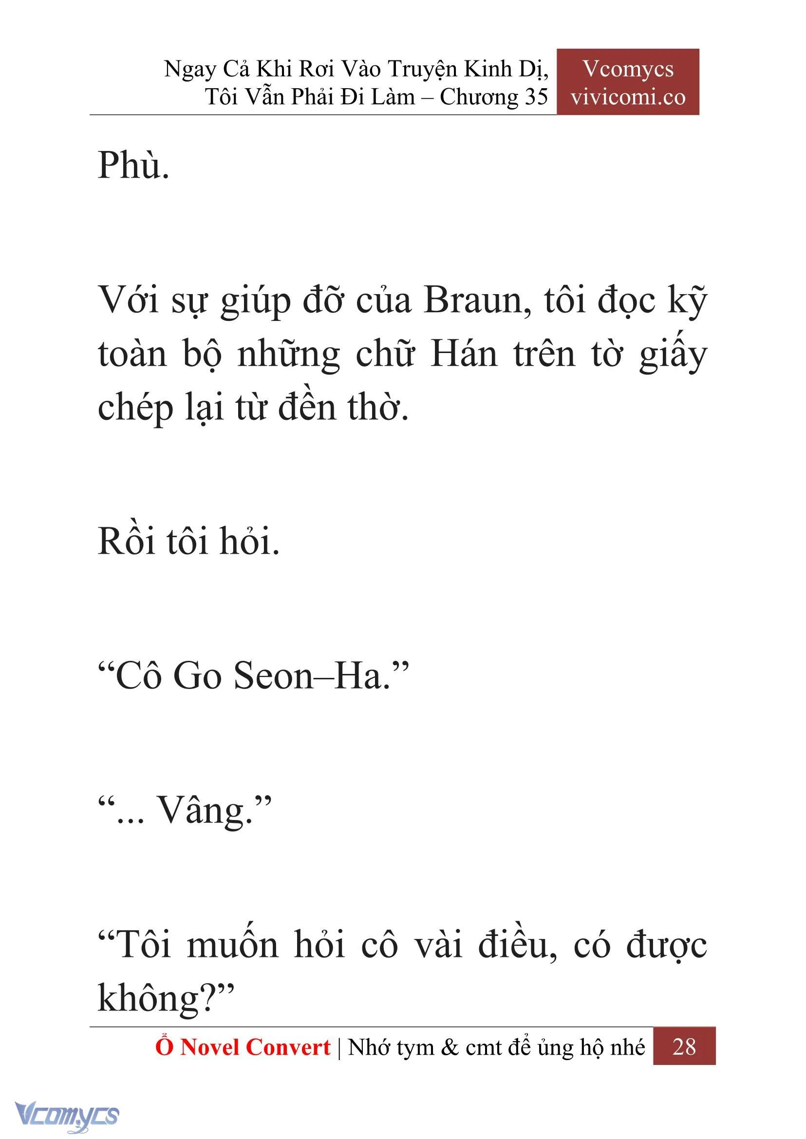 [Novel] Ngay Cả Khi Rơi Vào Truyện Kinh Dị, Tôi Vẫn Phải Đi Làm Chapter  35 - 30