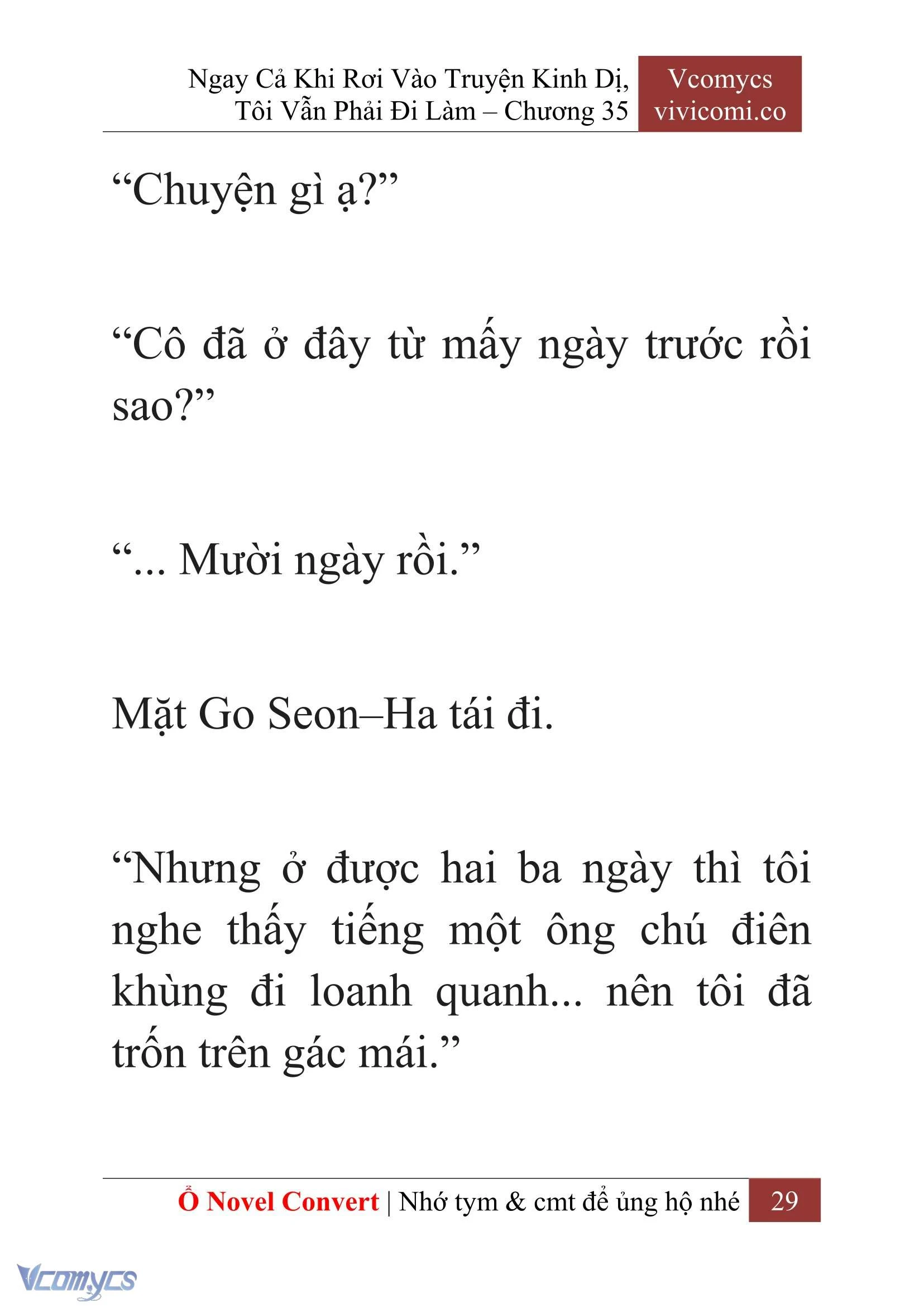 [Novel] Ngay Cả Khi Rơi Vào Truyện Kinh Dị, Tôi Vẫn Phải Đi Làm Chapter  35 - 31