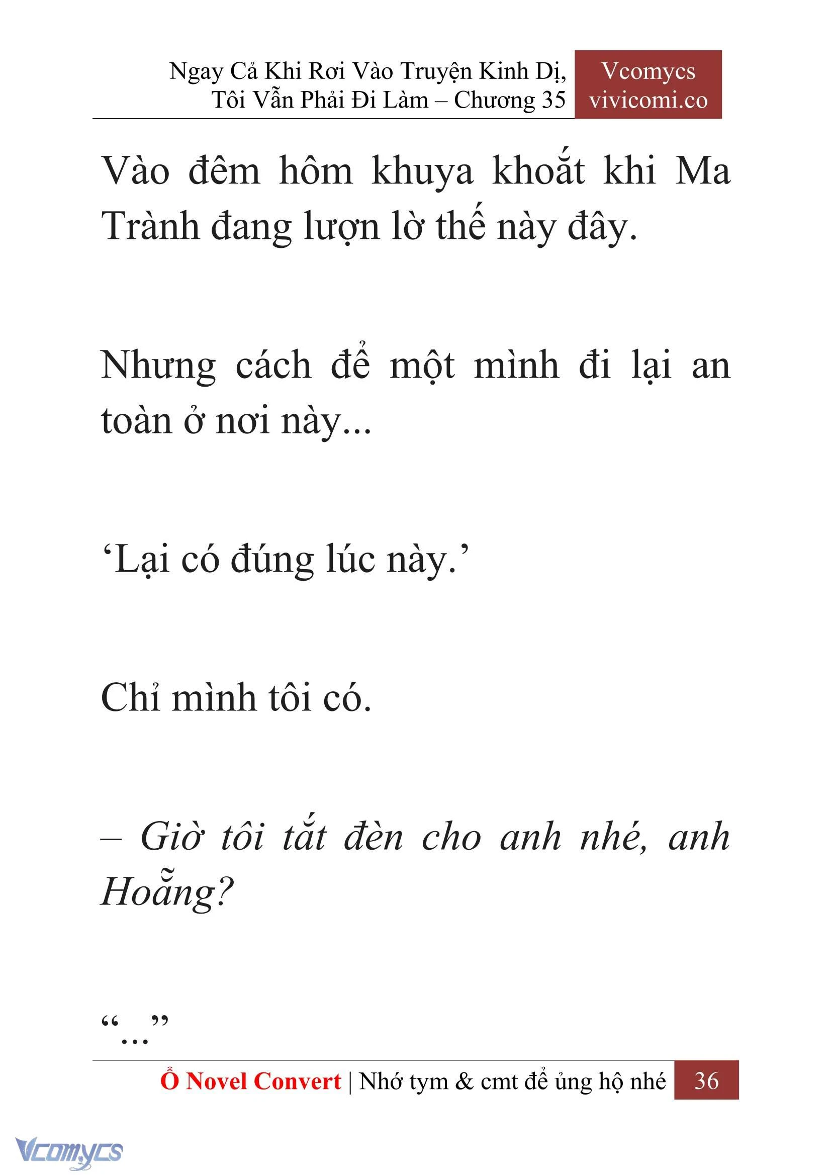 [Novel] Ngay Cả Khi Rơi Vào Truyện Kinh Dị, Tôi Vẫn Phải Đi Làm Chapter  35 - 38