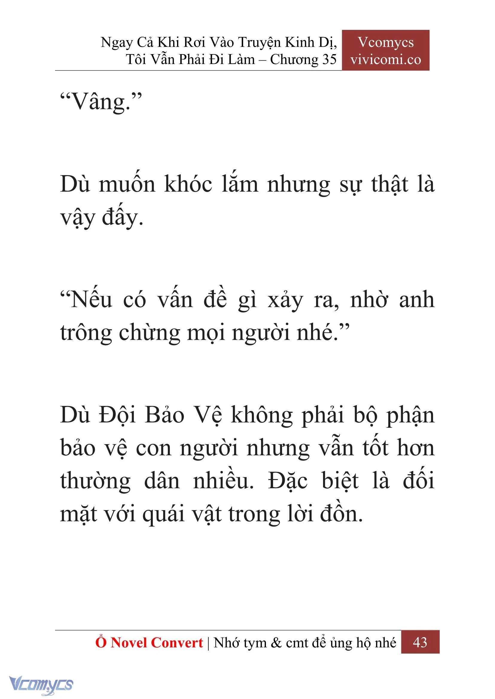 [Novel] Ngay Cả Khi Rơi Vào Truyện Kinh Dị, Tôi Vẫn Phải Đi Làm Chapter  35 - 45