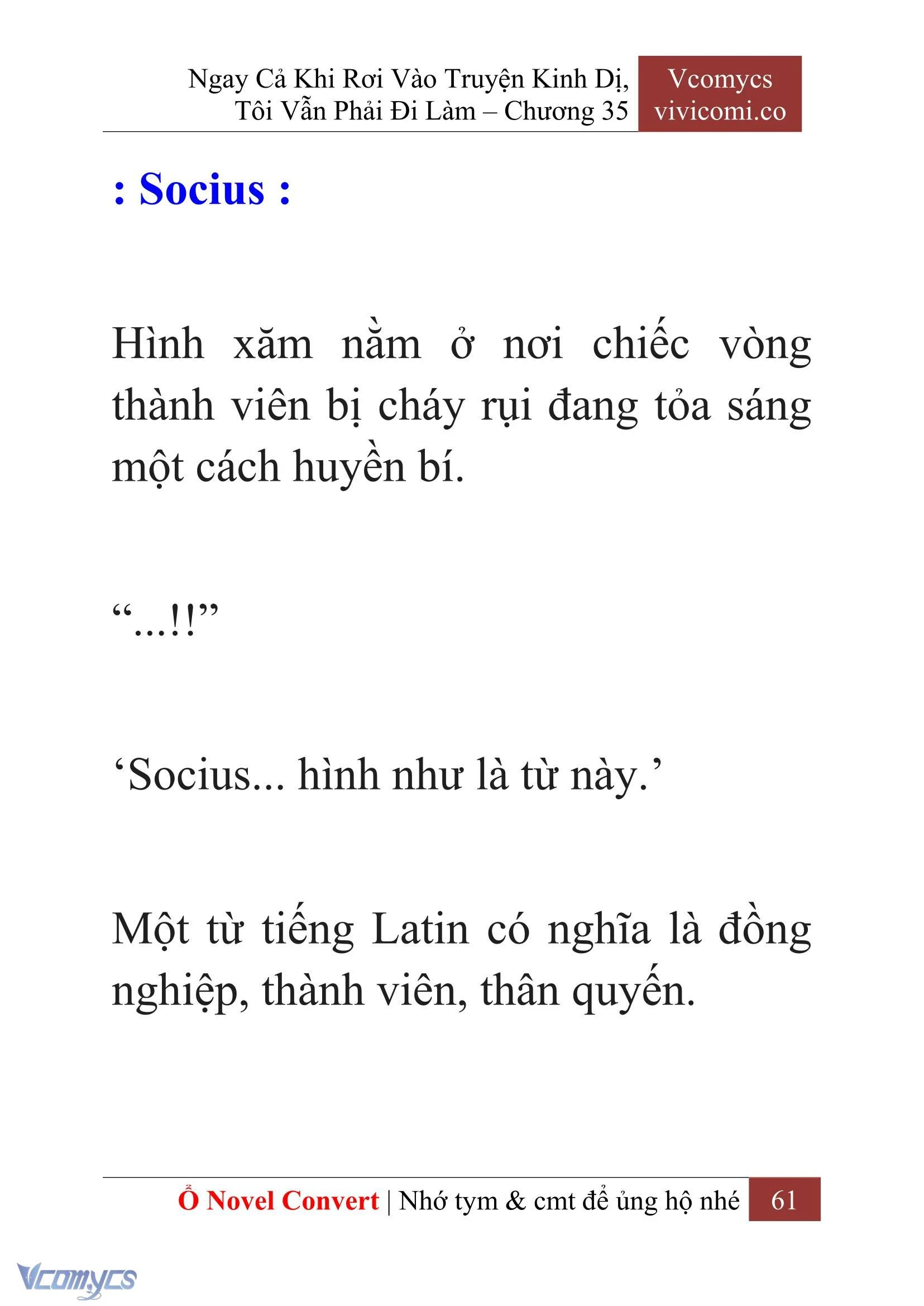 [Novel] Ngay Cả Khi Rơi Vào Truyện Kinh Dị, Tôi Vẫn Phải Đi Làm Chapter  35 - 63