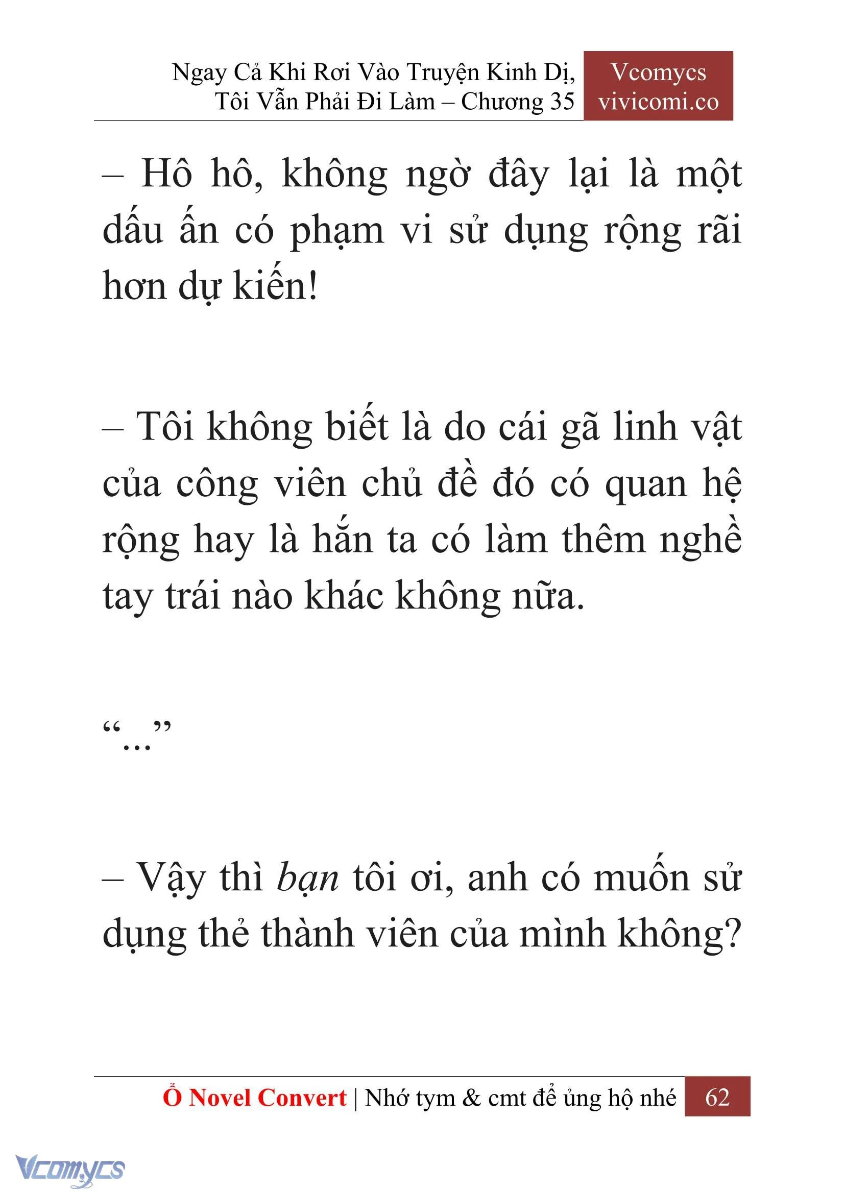 [Novel] Ngay Cả Khi Rơi Vào Truyện Kinh Dị, Tôi Vẫn Phải Đi Làm Chapter  35 - 64