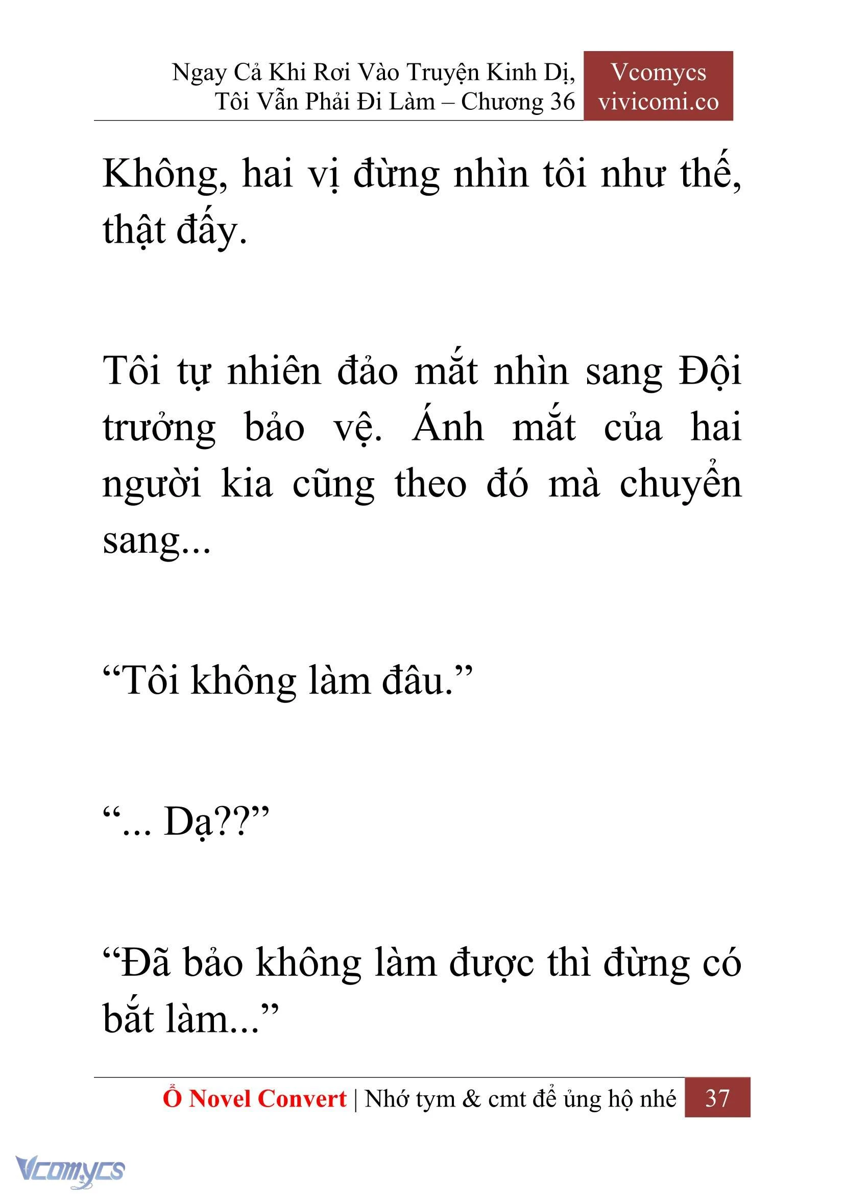 [Novel] Ngay Cả Khi Rơi Vào Truyện Kinh Dị, Tôi Vẫn Phải Đi Làm Chapter  36 - 39