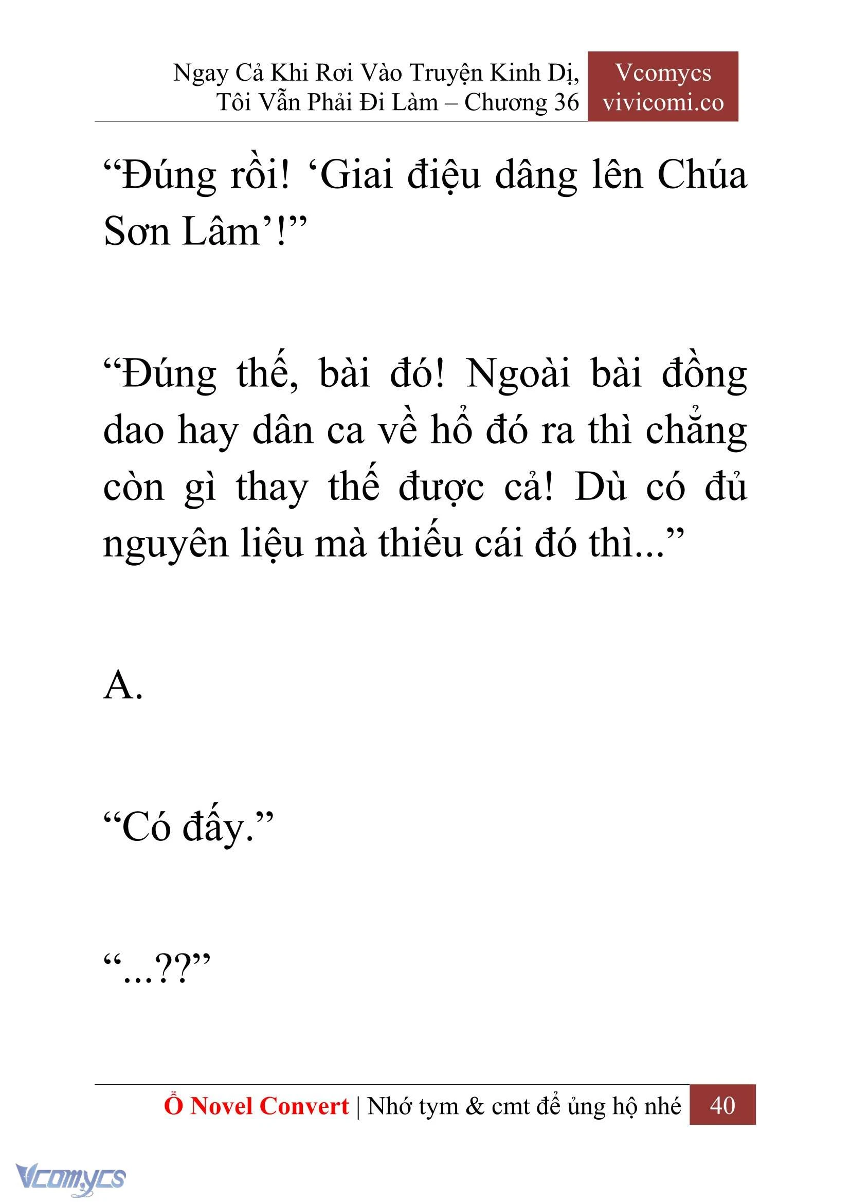 [Novel] Ngay Cả Khi Rơi Vào Truyện Kinh Dị, Tôi Vẫn Phải Đi Làm Chapter  36 - 42
