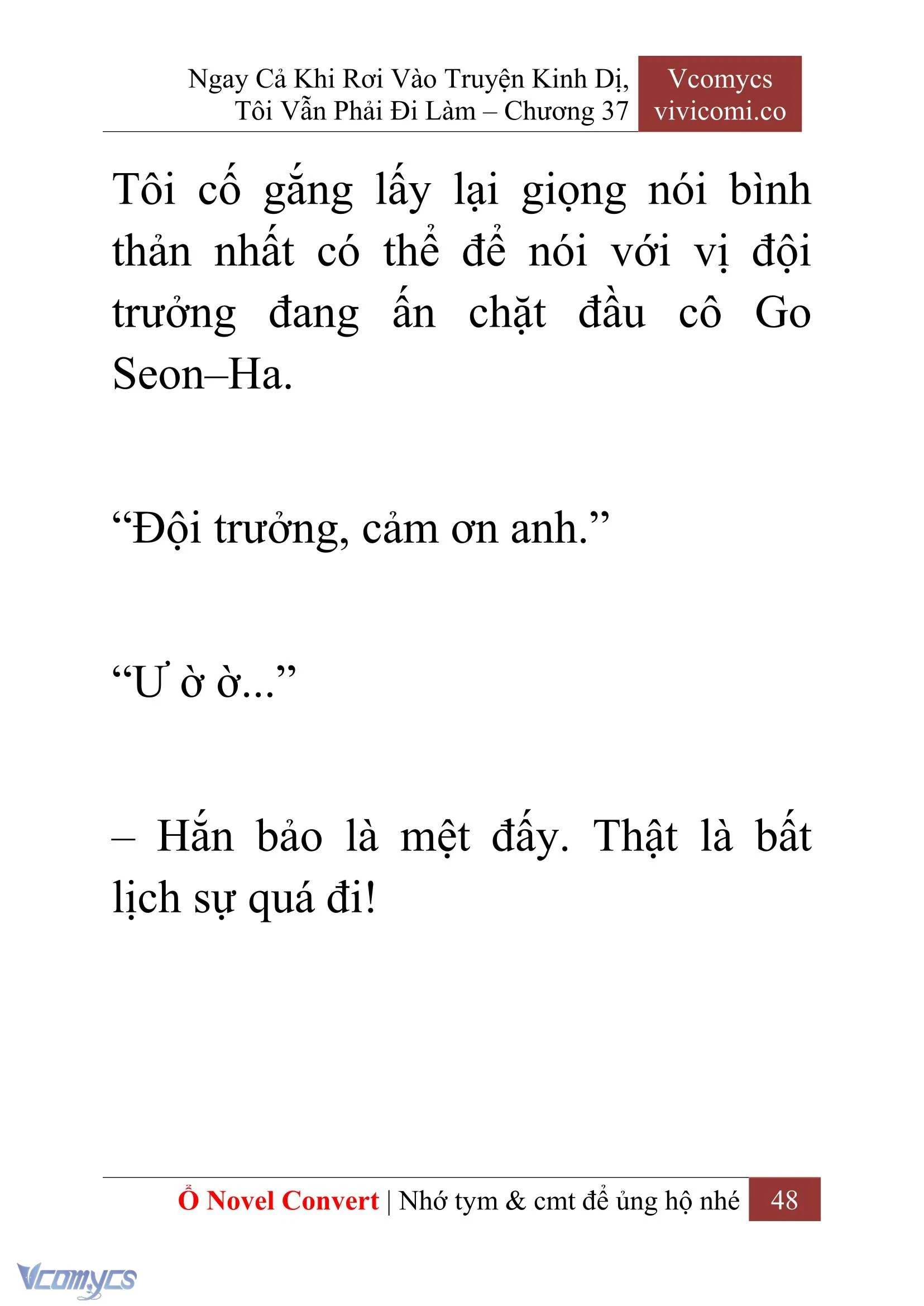 [Novel] Ngay Cả Khi Rơi Vào Truyện Kinh Dị, Tôi Vẫn Phải Đi Làm Chapter  37 - 50