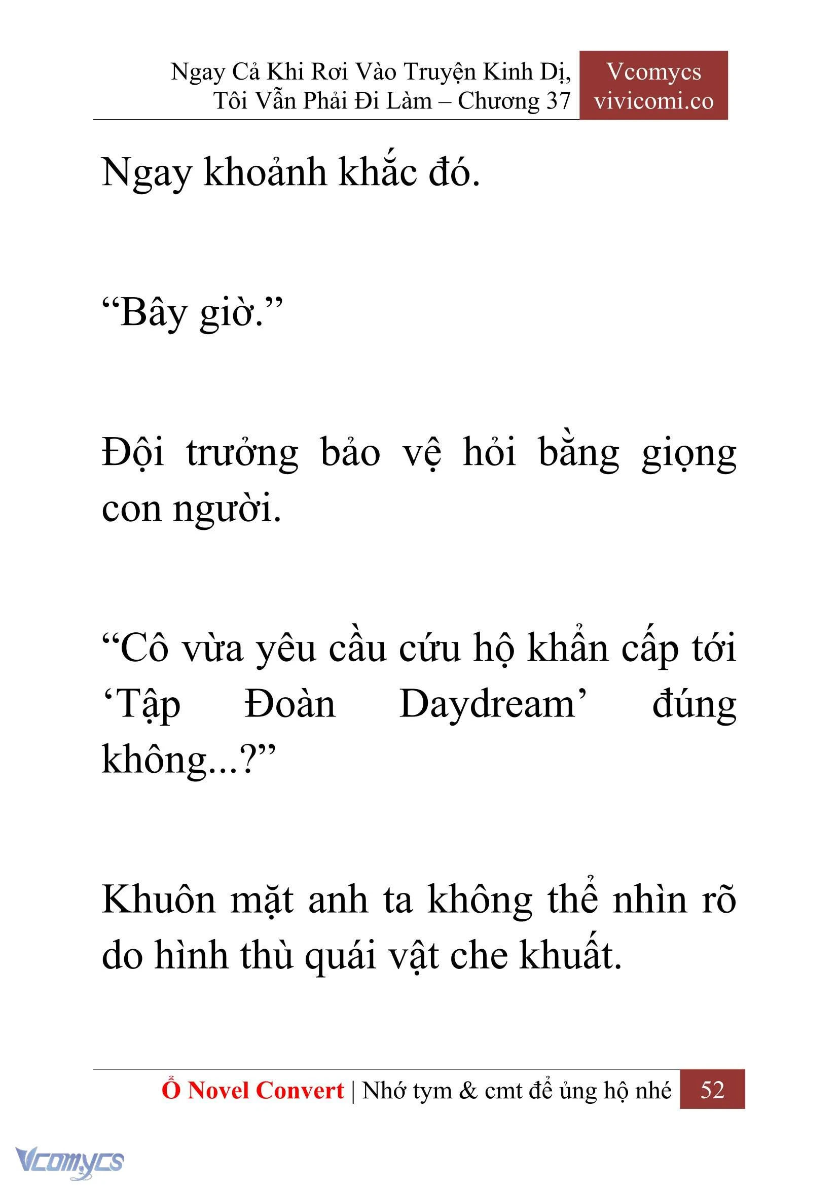 [Novel] Ngay Cả Khi Rơi Vào Truyện Kinh Dị, Tôi Vẫn Phải Đi Làm Chapter  37 - 54