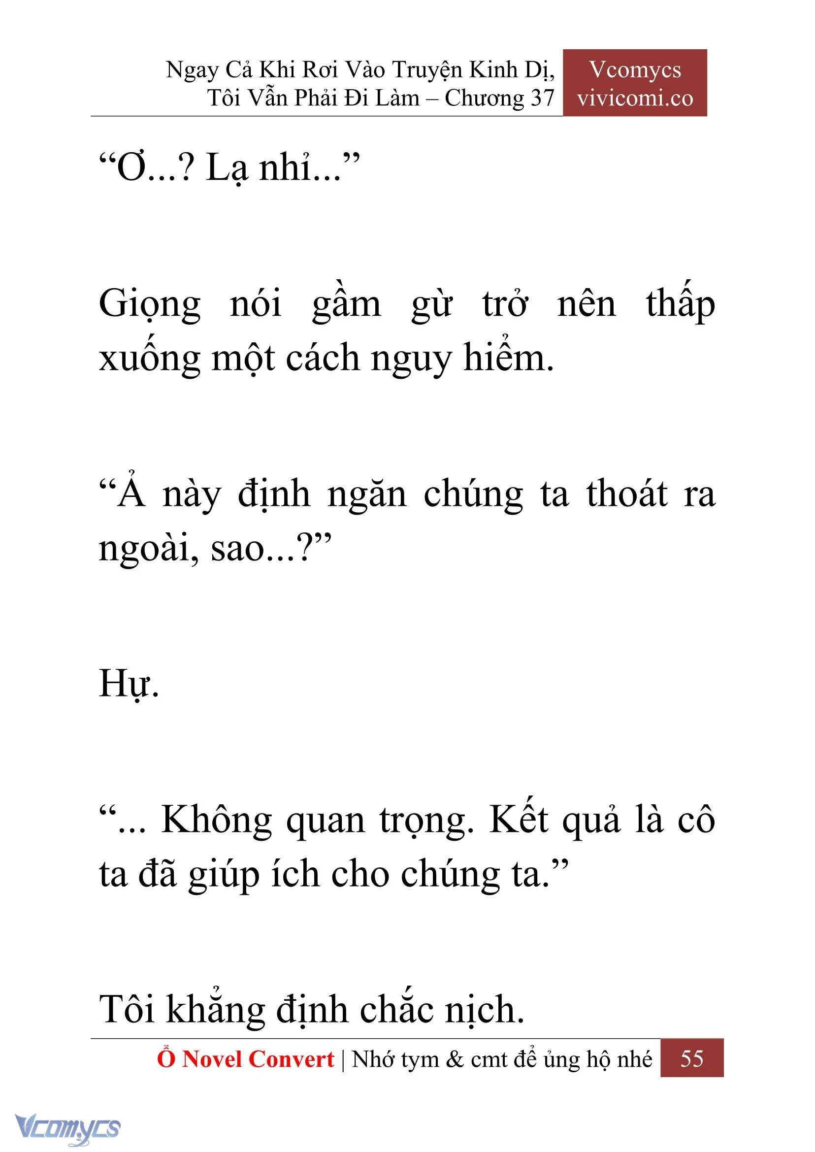 [Novel] Ngay Cả Khi Rơi Vào Truyện Kinh Dị, Tôi Vẫn Phải Đi Làm Chapter  37 - 57