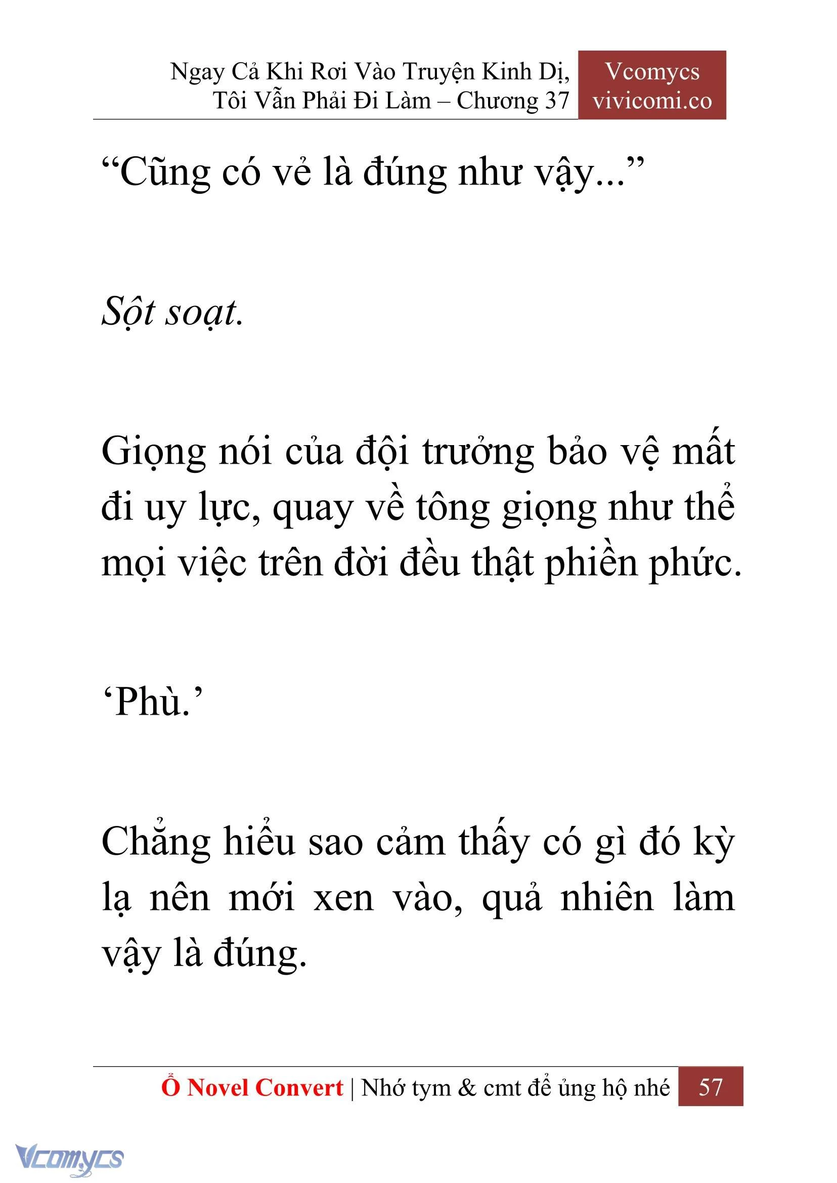 [Novel] Ngay Cả Khi Rơi Vào Truyện Kinh Dị, Tôi Vẫn Phải Đi Làm Chapter  37 - 59