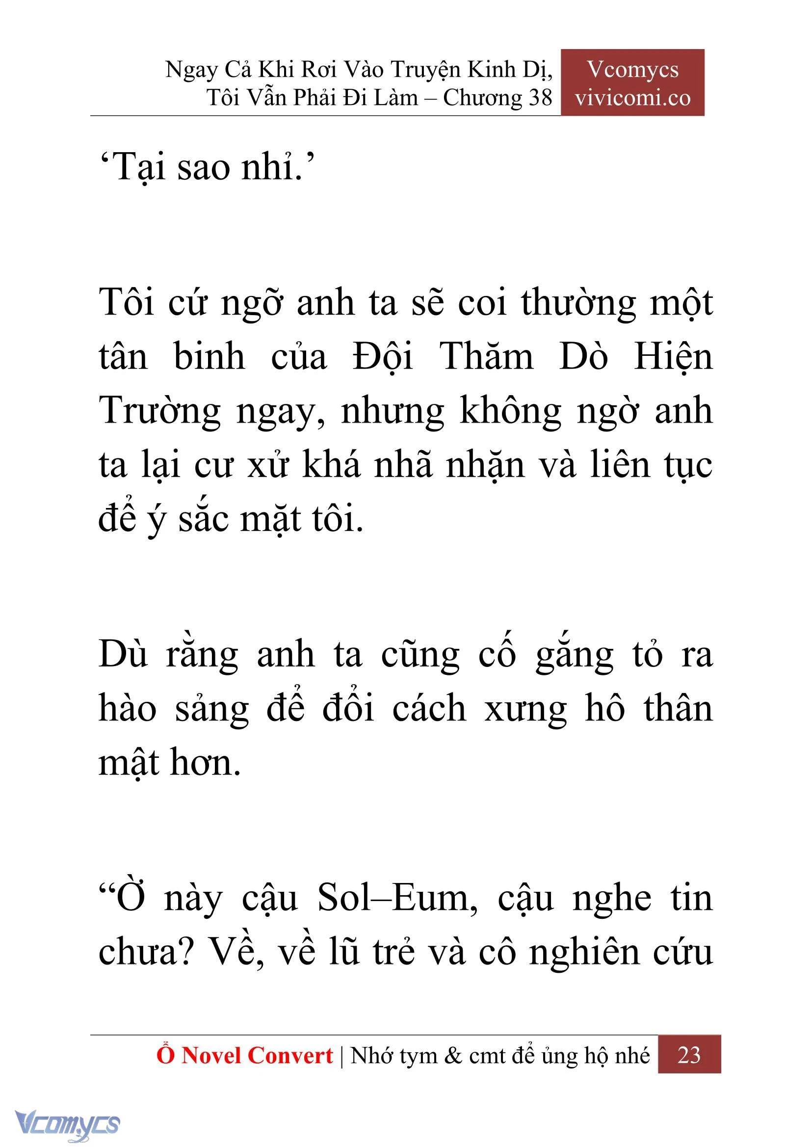[Novel] Ngay Cả Khi Rơi Vào Truyện Kinh Dị, Tôi Vẫn Phải Đi Làm Chapter  38 - 25