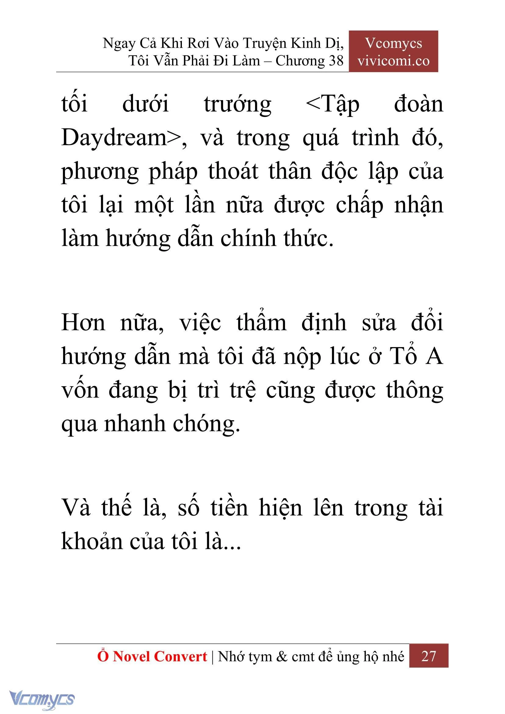 [Novel] Ngay Cả Khi Rơi Vào Truyện Kinh Dị, Tôi Vẫn Phải Đi Làm Chapter  38 - 29